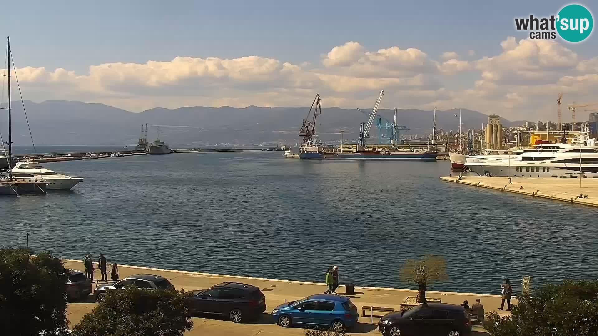 La Riva et Marina à Rijeka – Live Webcam Croatie