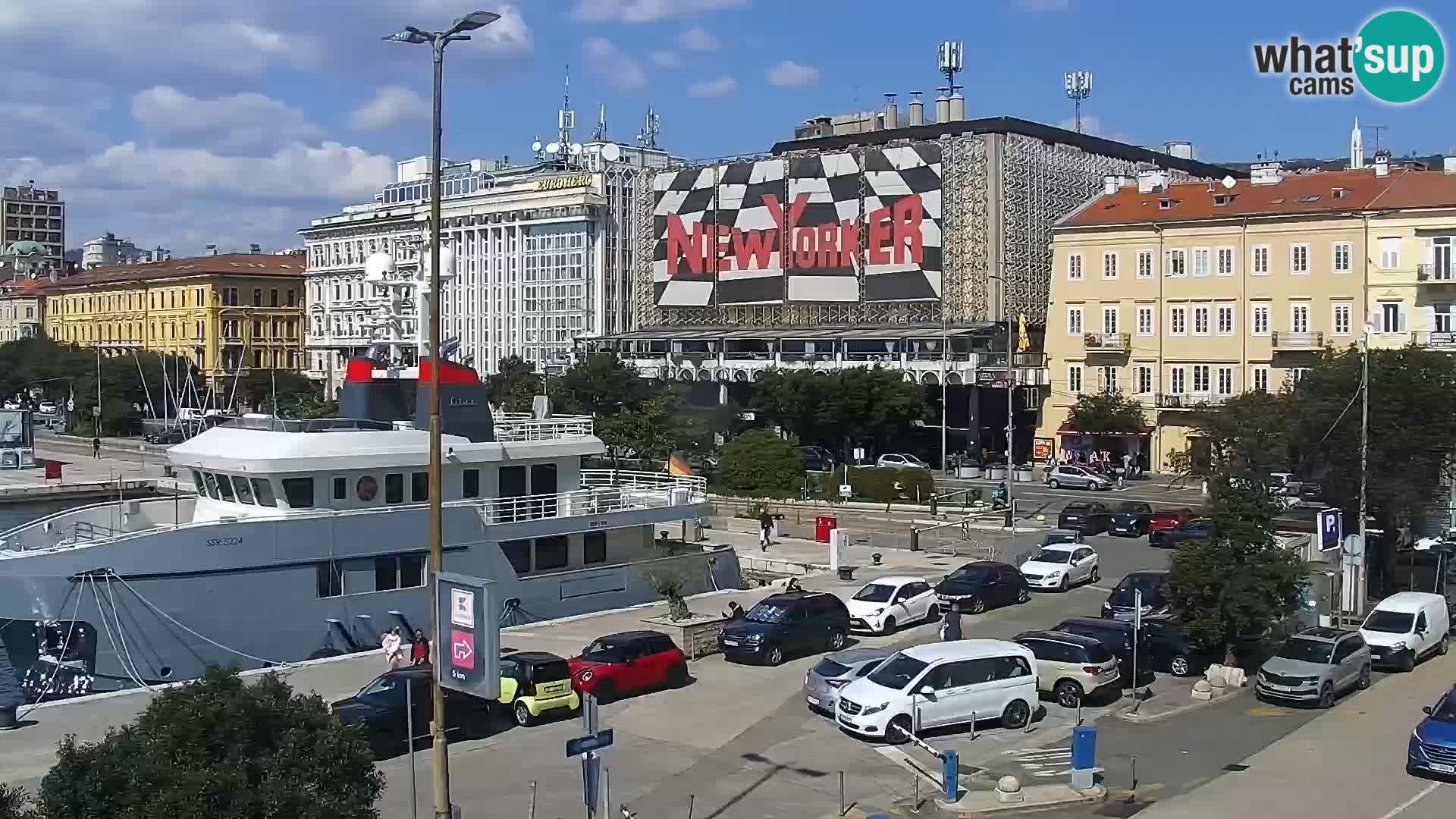 La Riva y Marina en Rijeka – Webcam en vivo Croacia