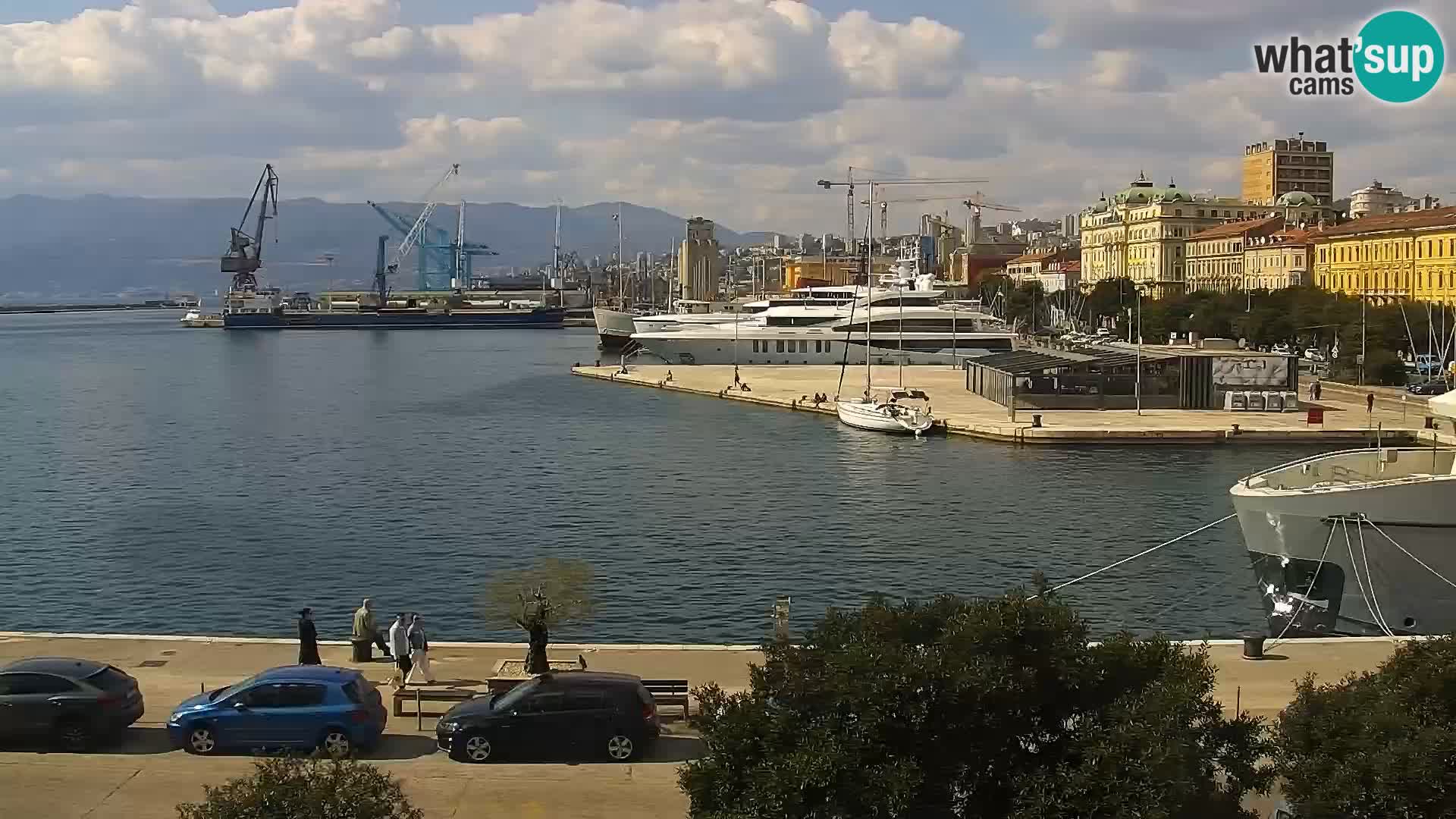 Die Riva und Marina in Rijeka – Live Webcam Kroatien