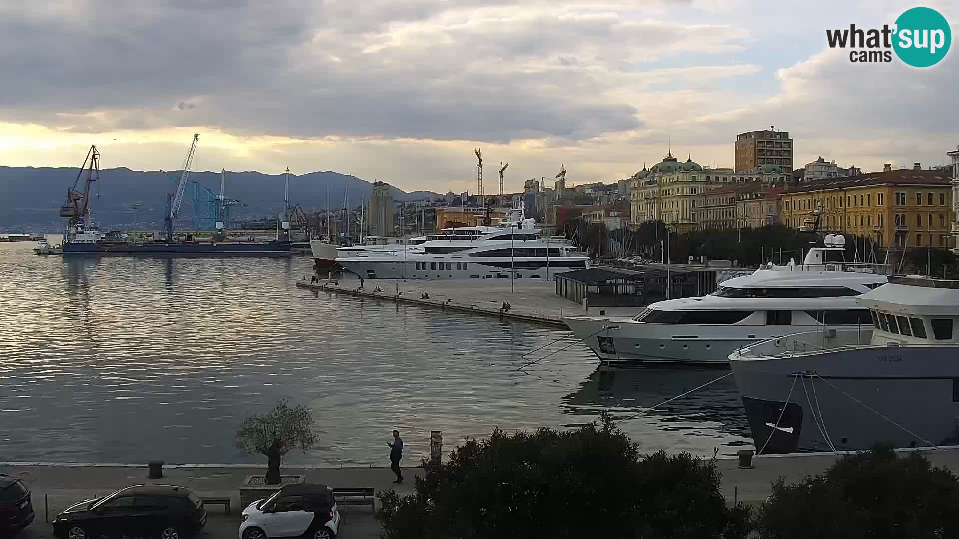 The Riva and Marina in Rijeka  – Live Webcam Croatia