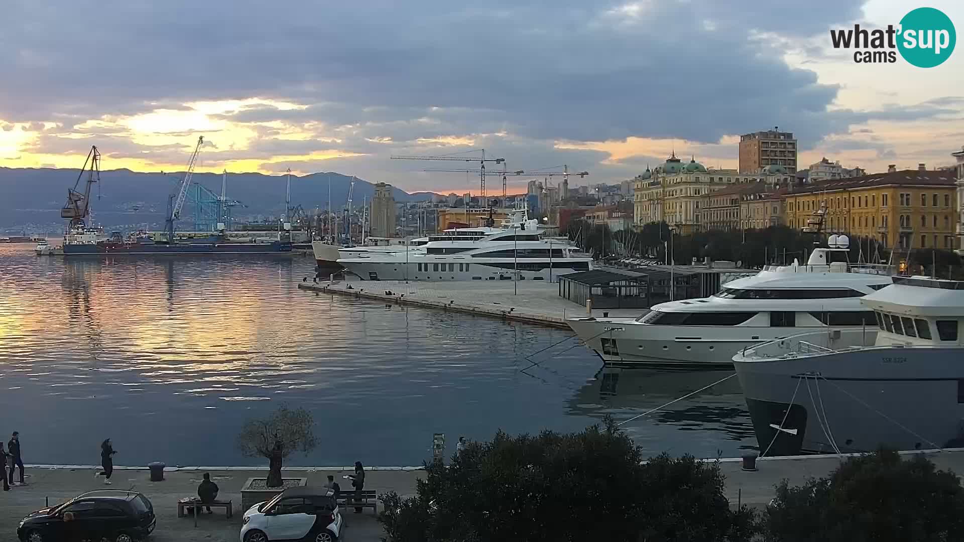 The Riva and Marina in Rijeka  – Live Webcam Croatia