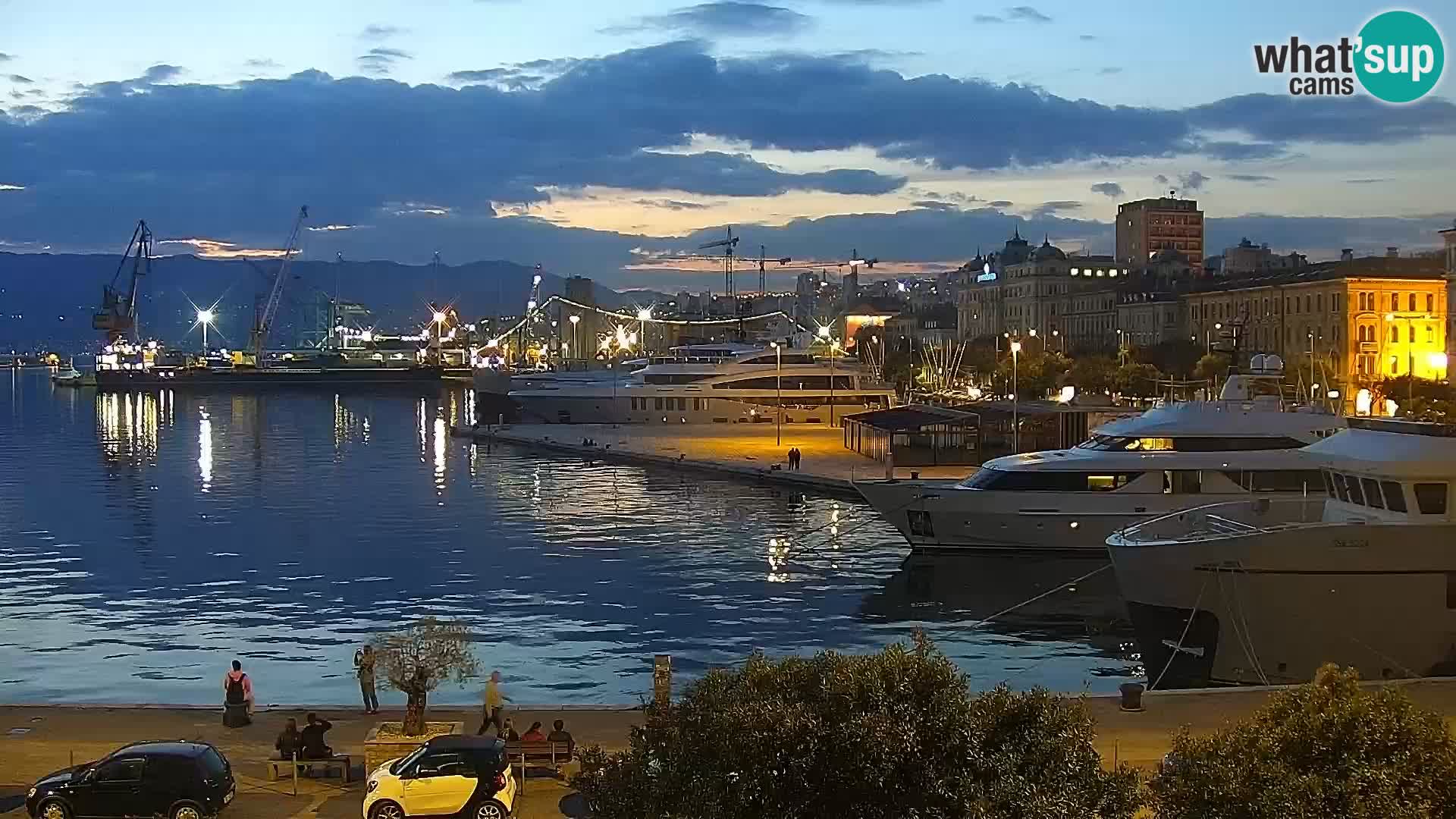 The Riva and Marina in Rijeka  – Live Webcam Croatia