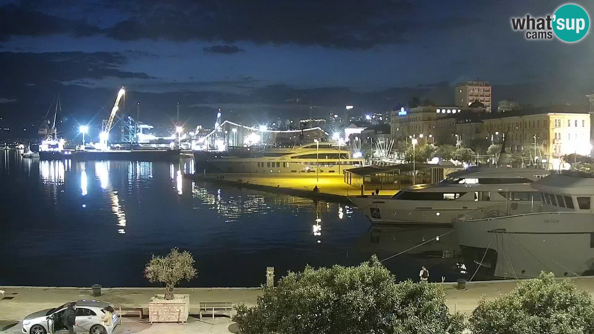 Die Riva und Marina in Rijeka – Live Webcam Kroatien