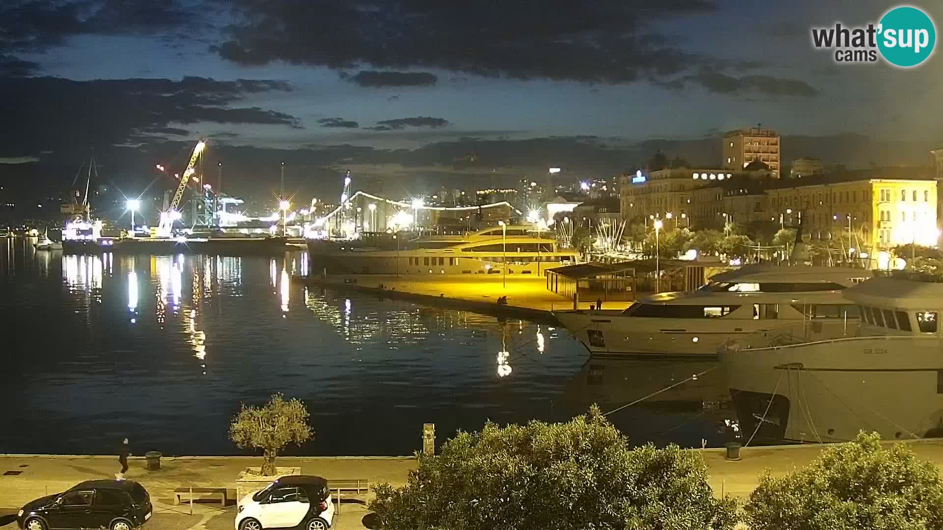 La Riva et Marina à Rijeka – Live Webcam Croatie