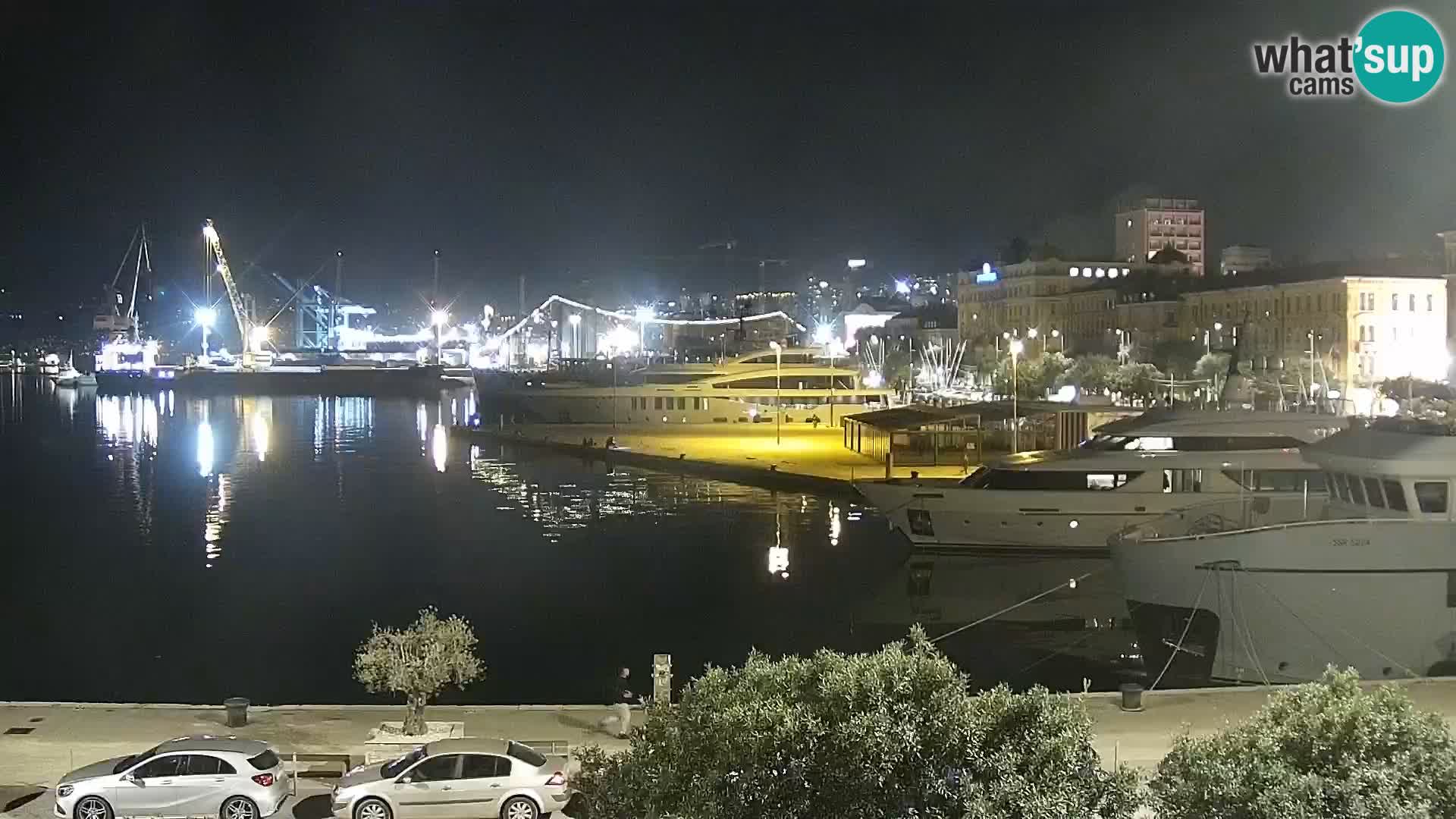 La Riva y Marina en Rijeka – Webcam en vivo Croacia