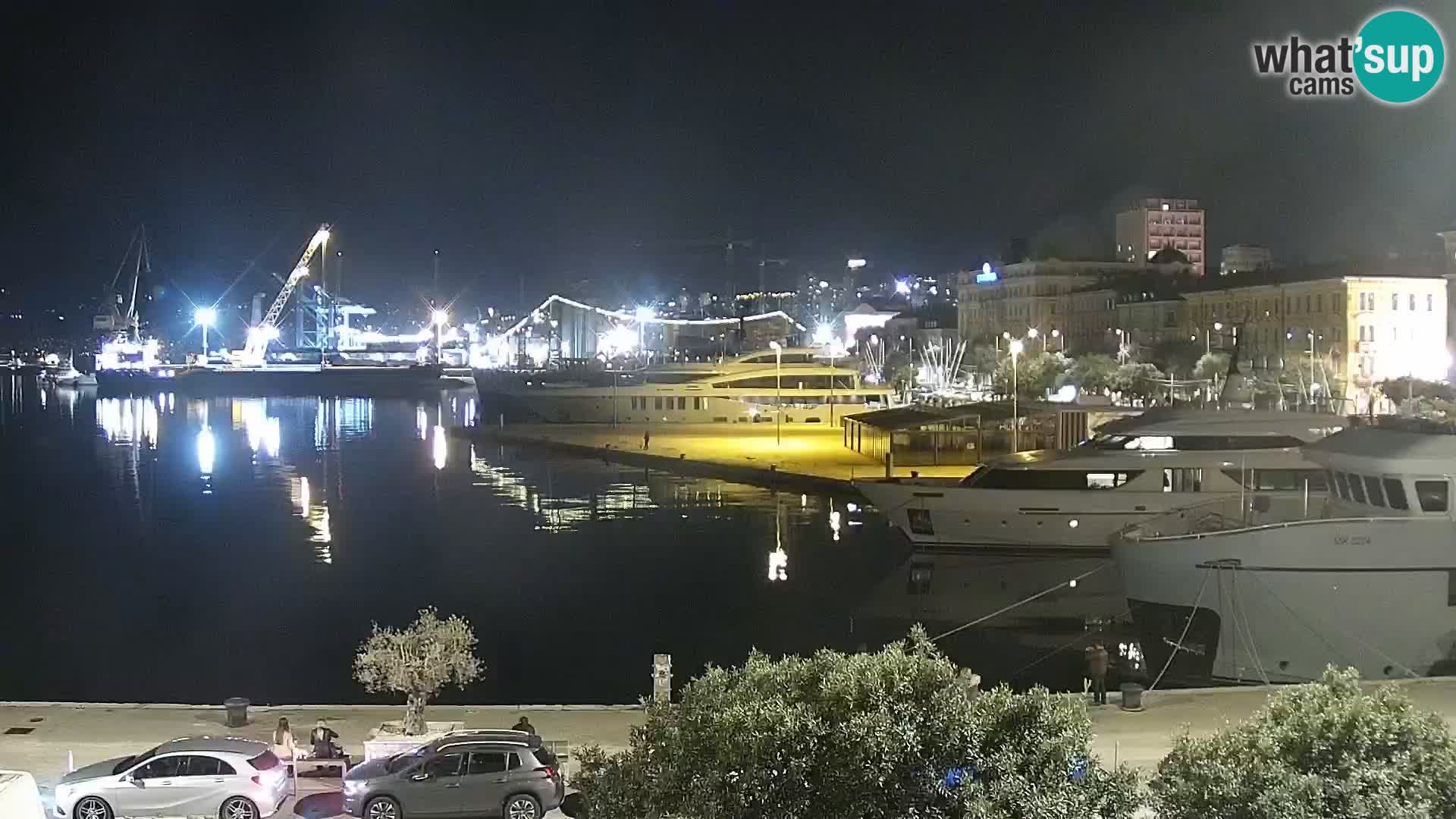 Die Riva und Marina in Rijeka – Live Webcam Kroatien