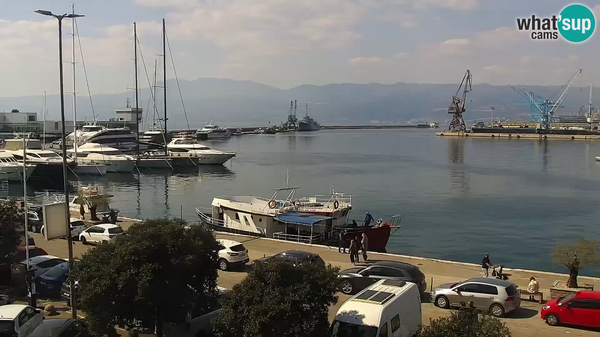 The Riva and Marina in Rijeka  – Live Webcam Croatia