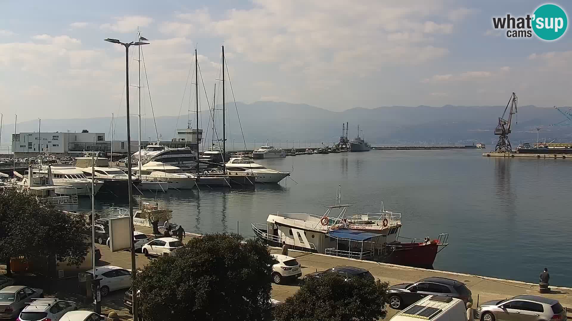 The Riva and Marina in Rijeka  – Live Webcam Croatia