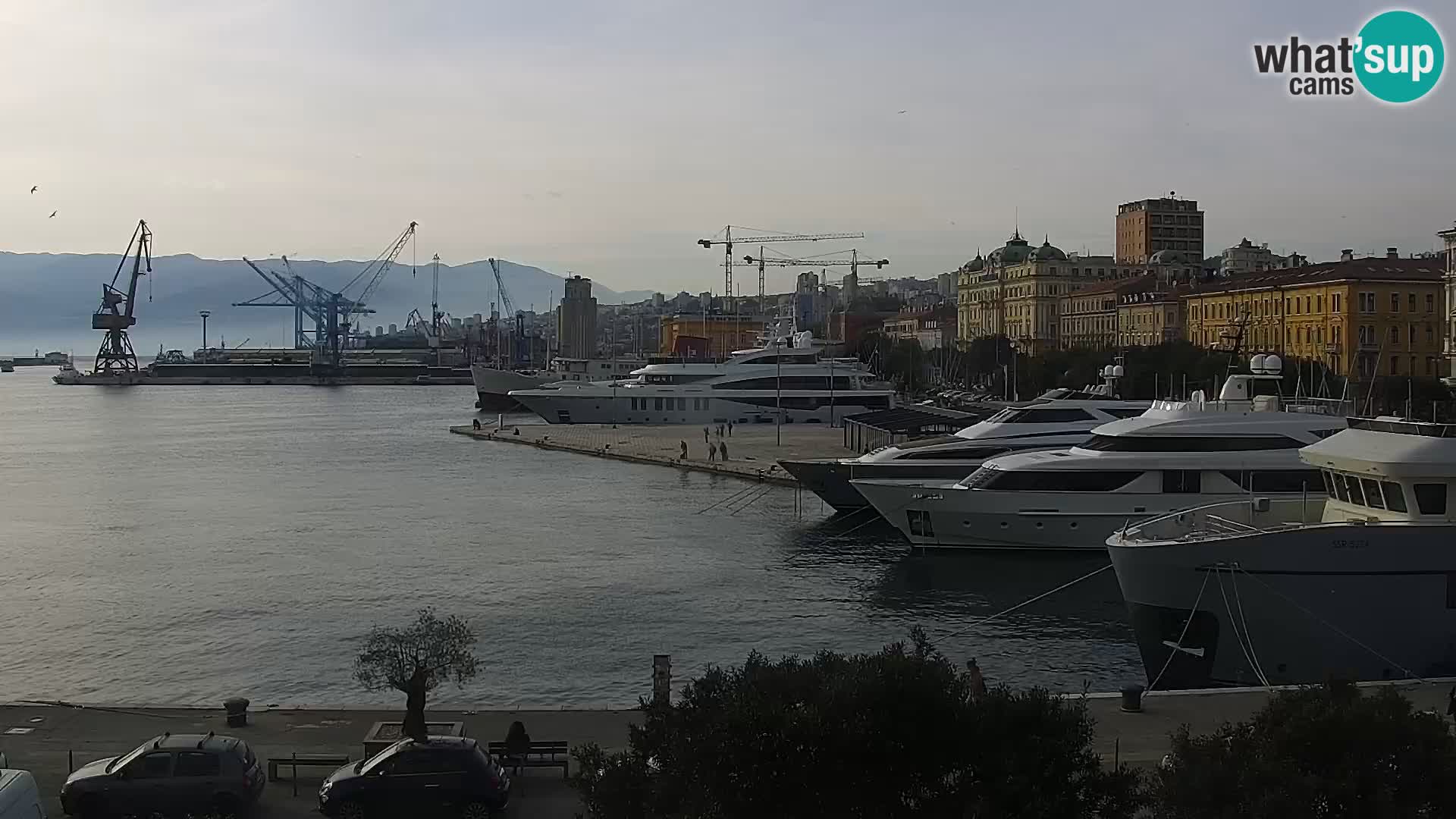 Riva in Marina v Reki – Spletna kamera v živo Hrvaška