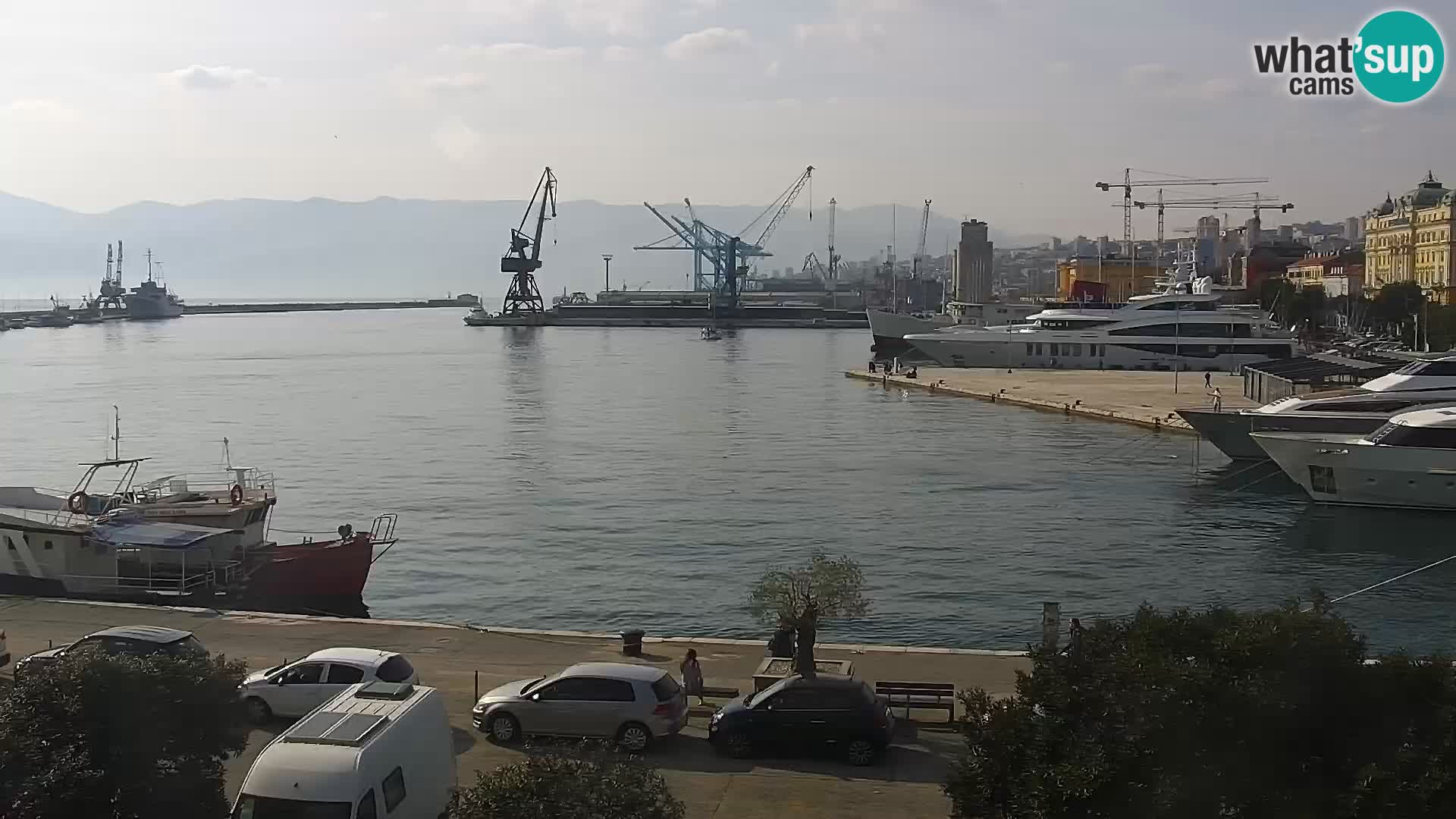 Die Riva und Marina in Rijeka – Live Webcam Kroatien