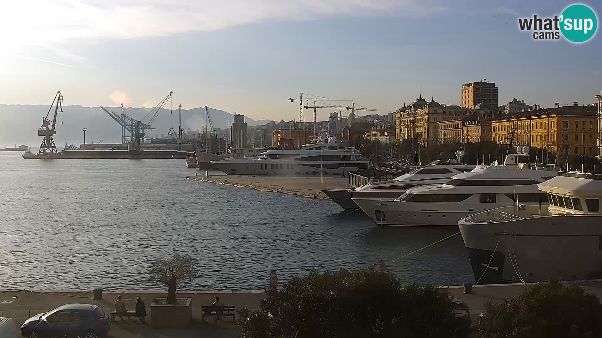 Die Riva und Marina in Rijeka – Live Webcam Kroatien