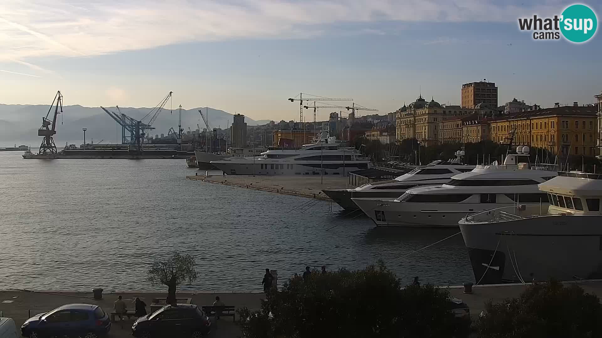 Die Riva und Marina in Rijeka – Live Webcam Kroatien