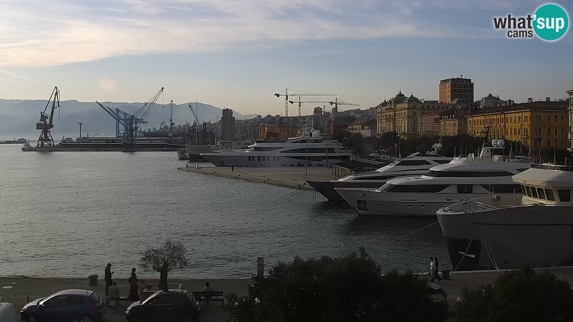 Die Riva und Marina in Rijeka – Live Webcam Kroatien