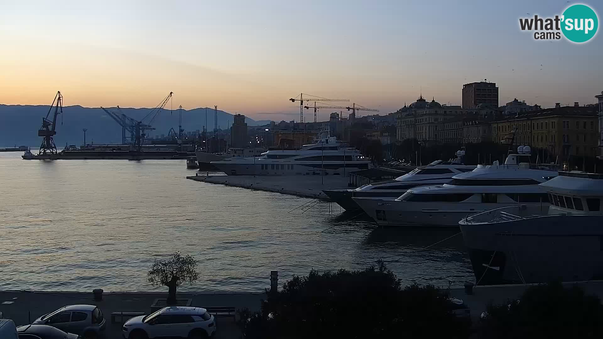 Die Riva und Marina in Rijeka – Live Webcam Kroatien