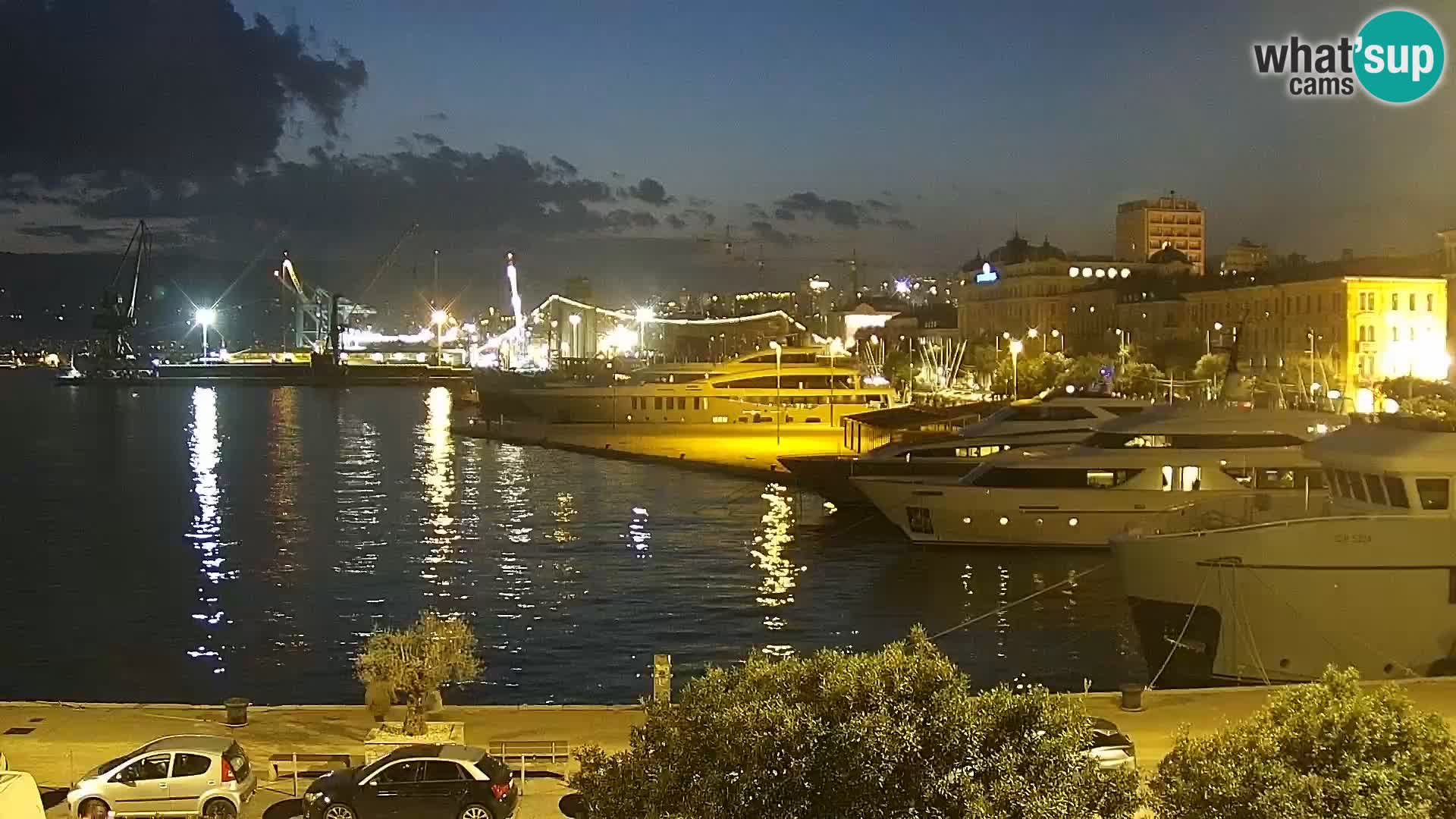 La Riva y Marina en Rijeka – Webcam en vivo Croacia