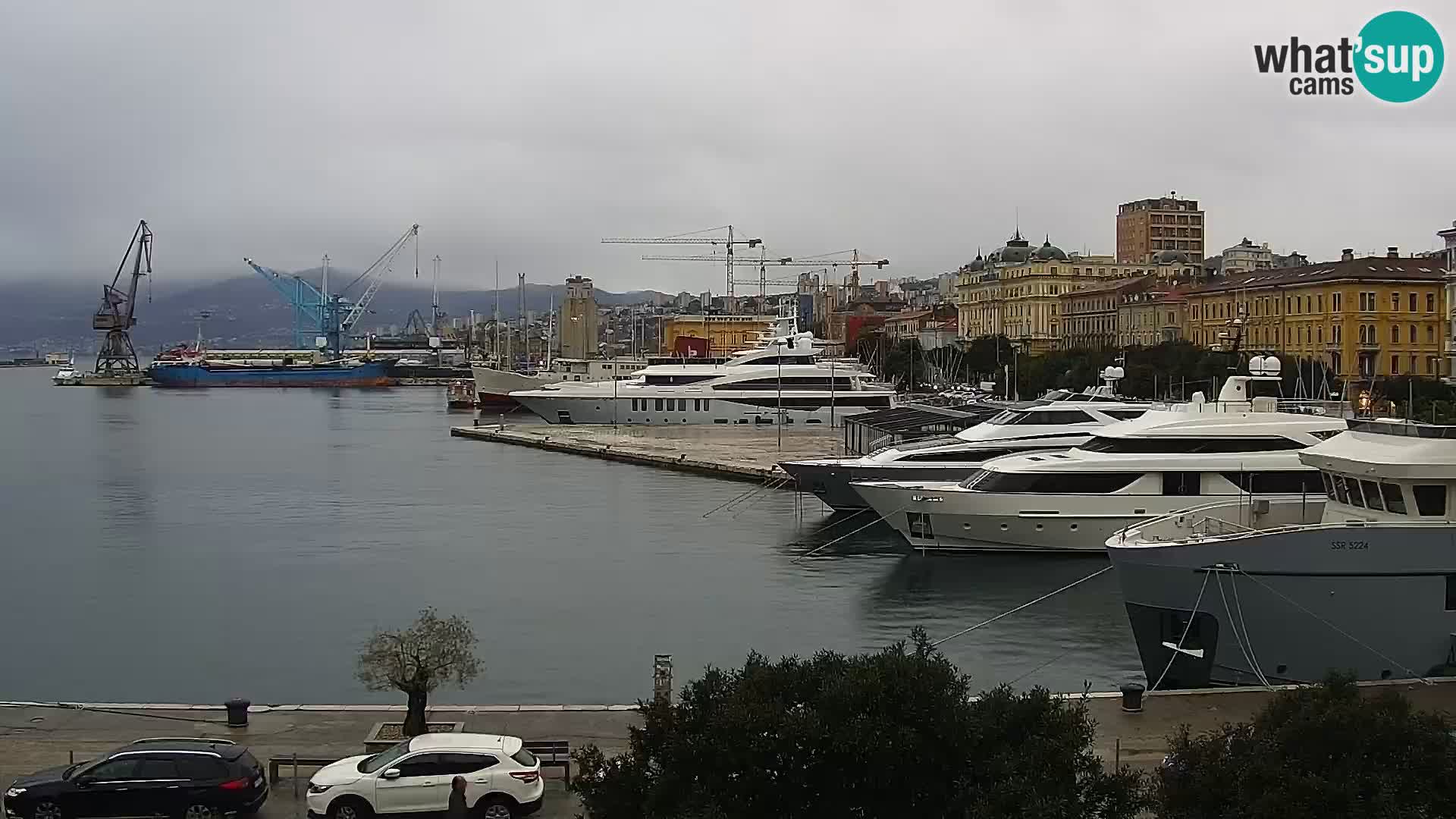 La Riva et Marina à Rijeka – Live Webcam Croatie