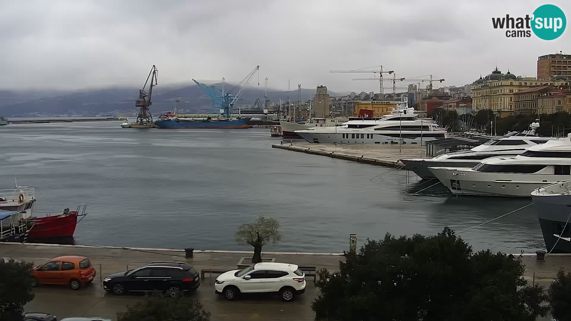 Die Riva und Marina in Rijeka – Live Webcam Kroatien