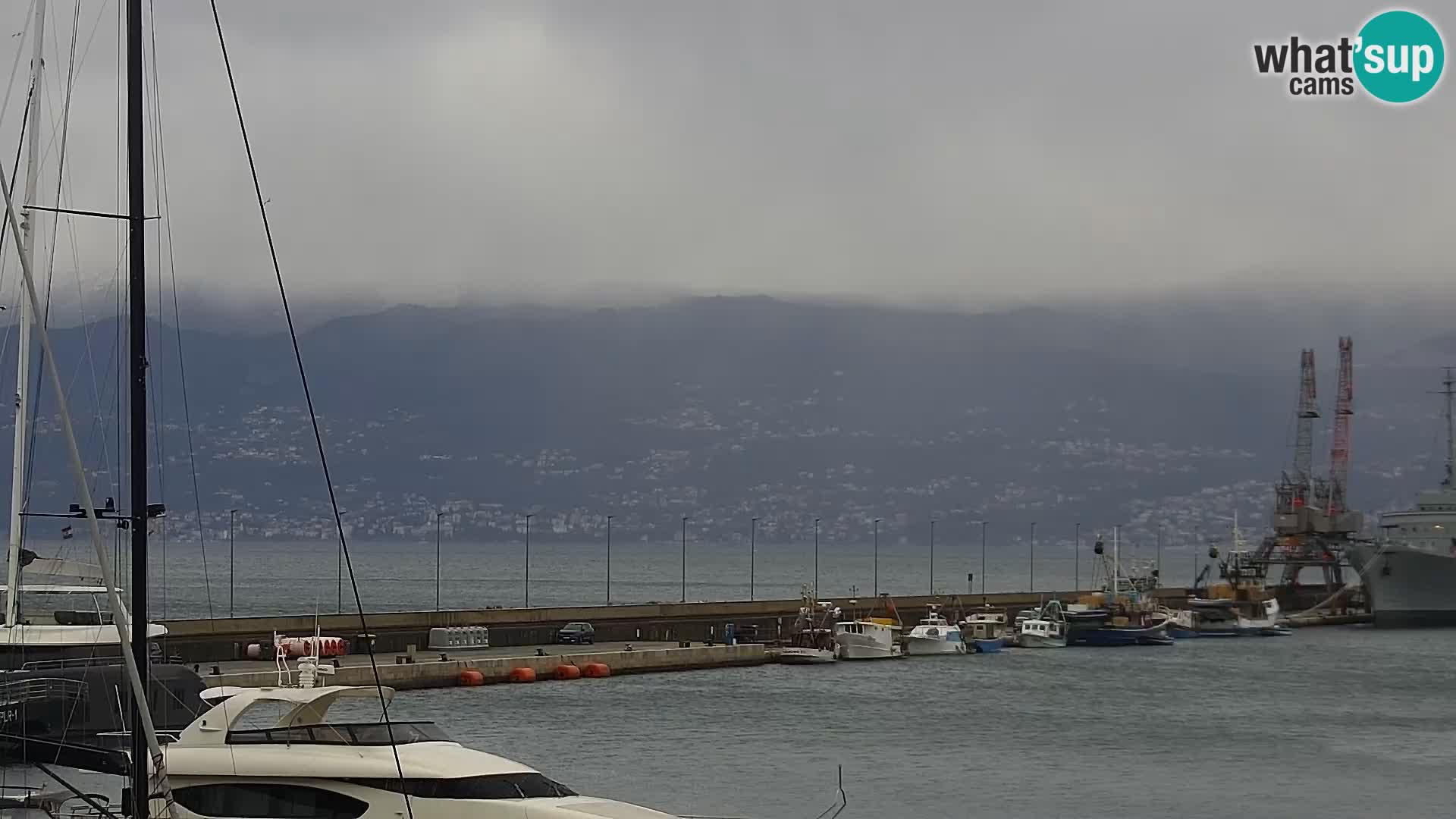 The Riva and Marina in Rijeka  – Live Webcam Croatia