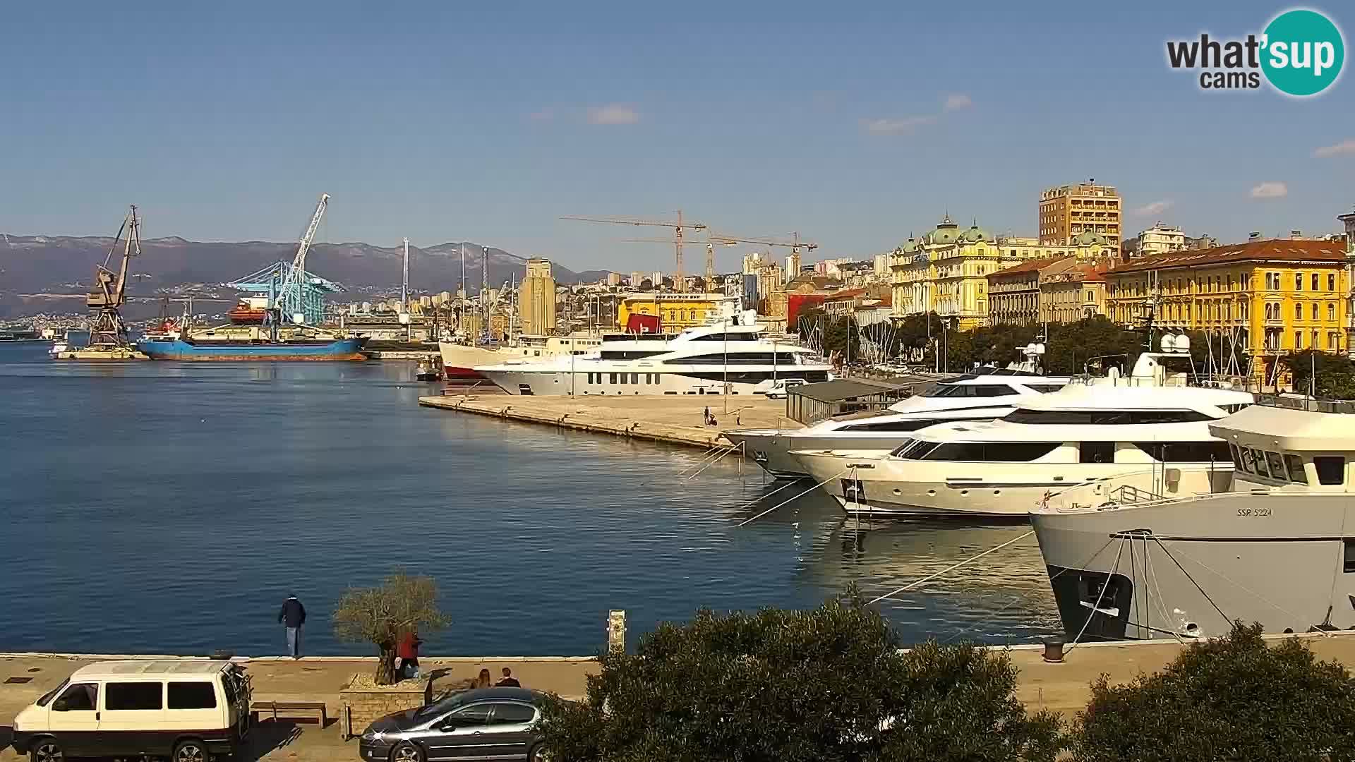 Die Riva und Marina in Rijeka – Live Webcam Kroatien