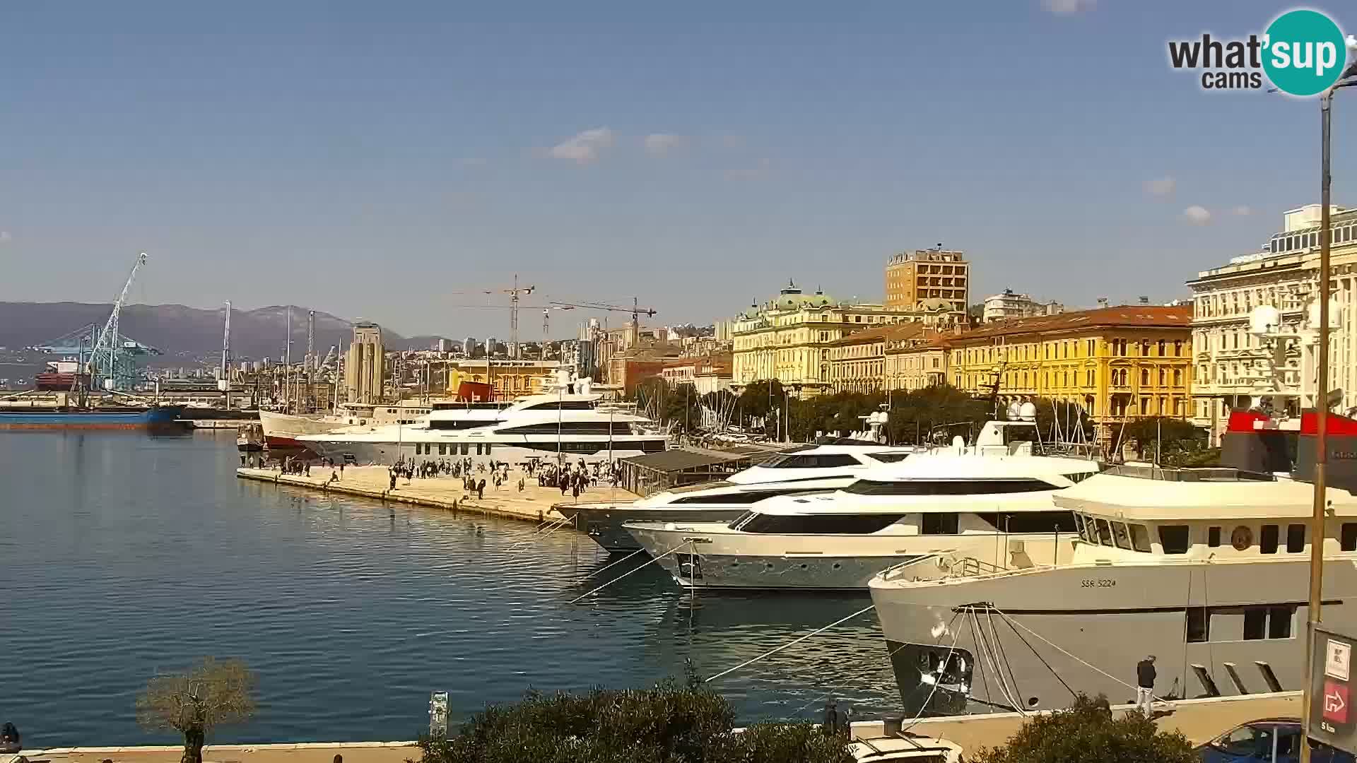 Die Riva und Marina in Rijeka – Live Webcam Kroatien