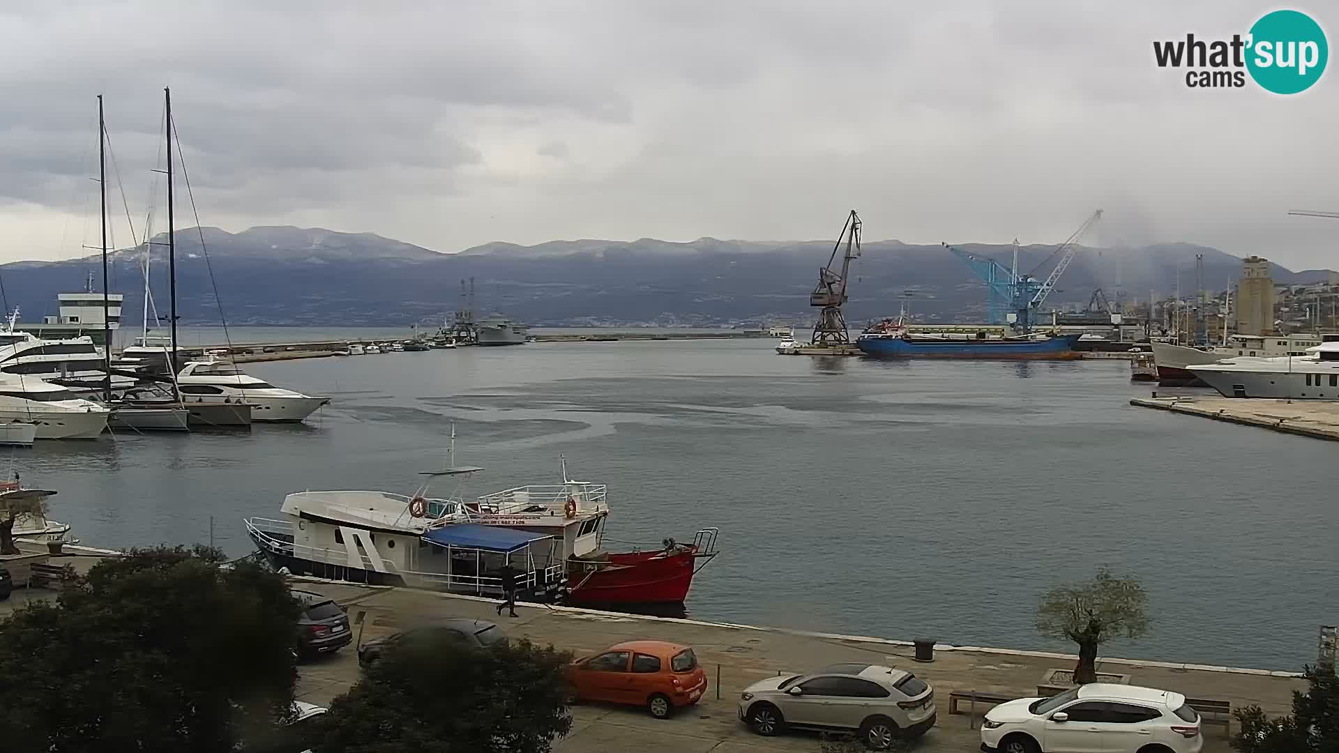 Riva in Marina v Reki – Spletna kamera v živo Hrvaška