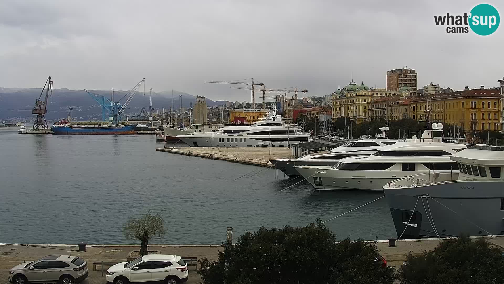 The Riva and Marina in Rijeka  – Live Webcam Croatia