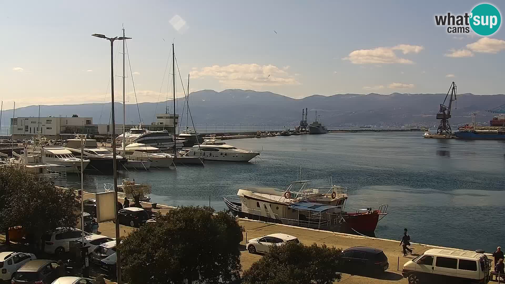The Riva and Marina in Rijeka  – Live Webcam Croatia