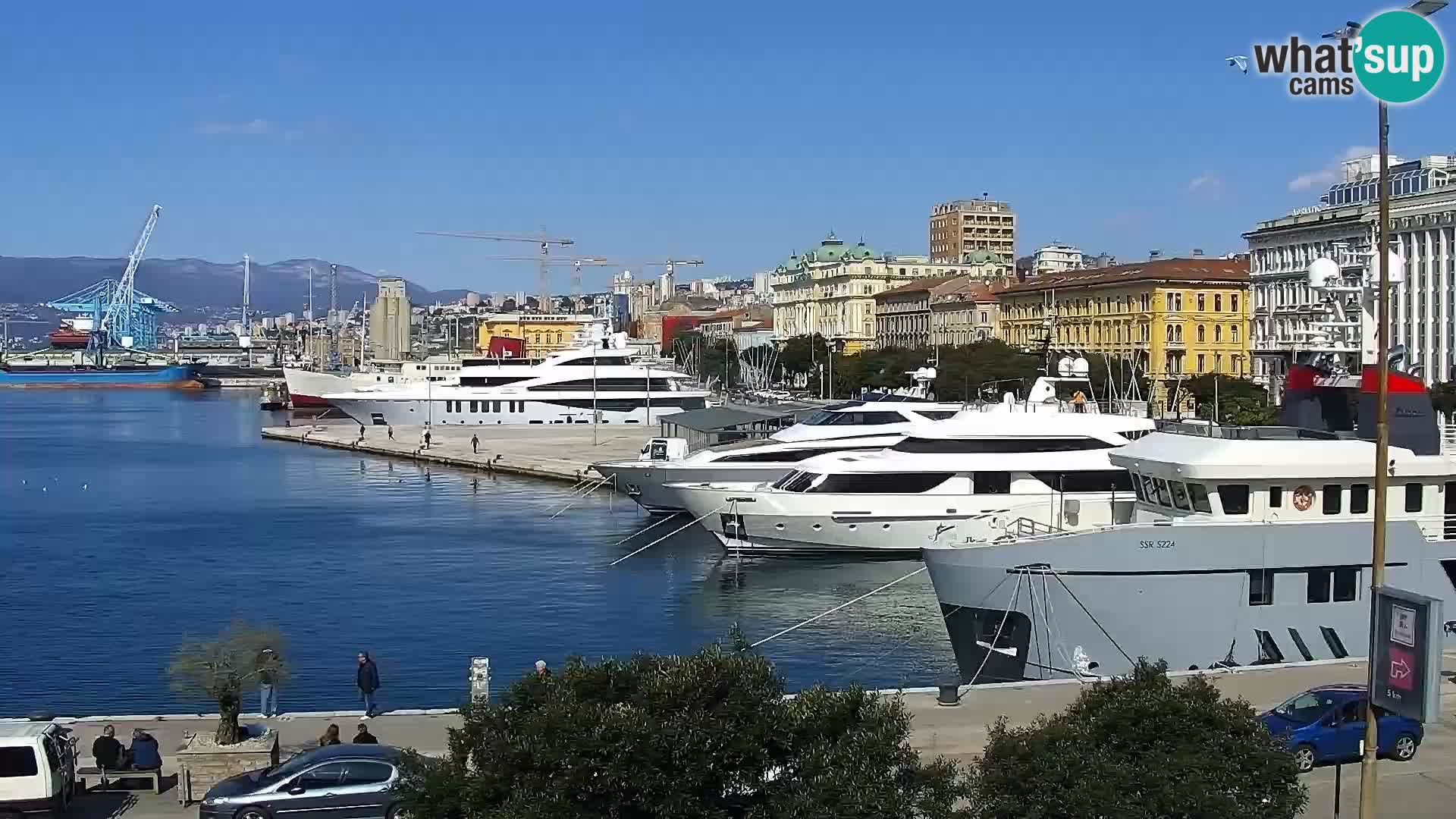 The Riva and Marina in Rijeka  – Live Webcam Croatia