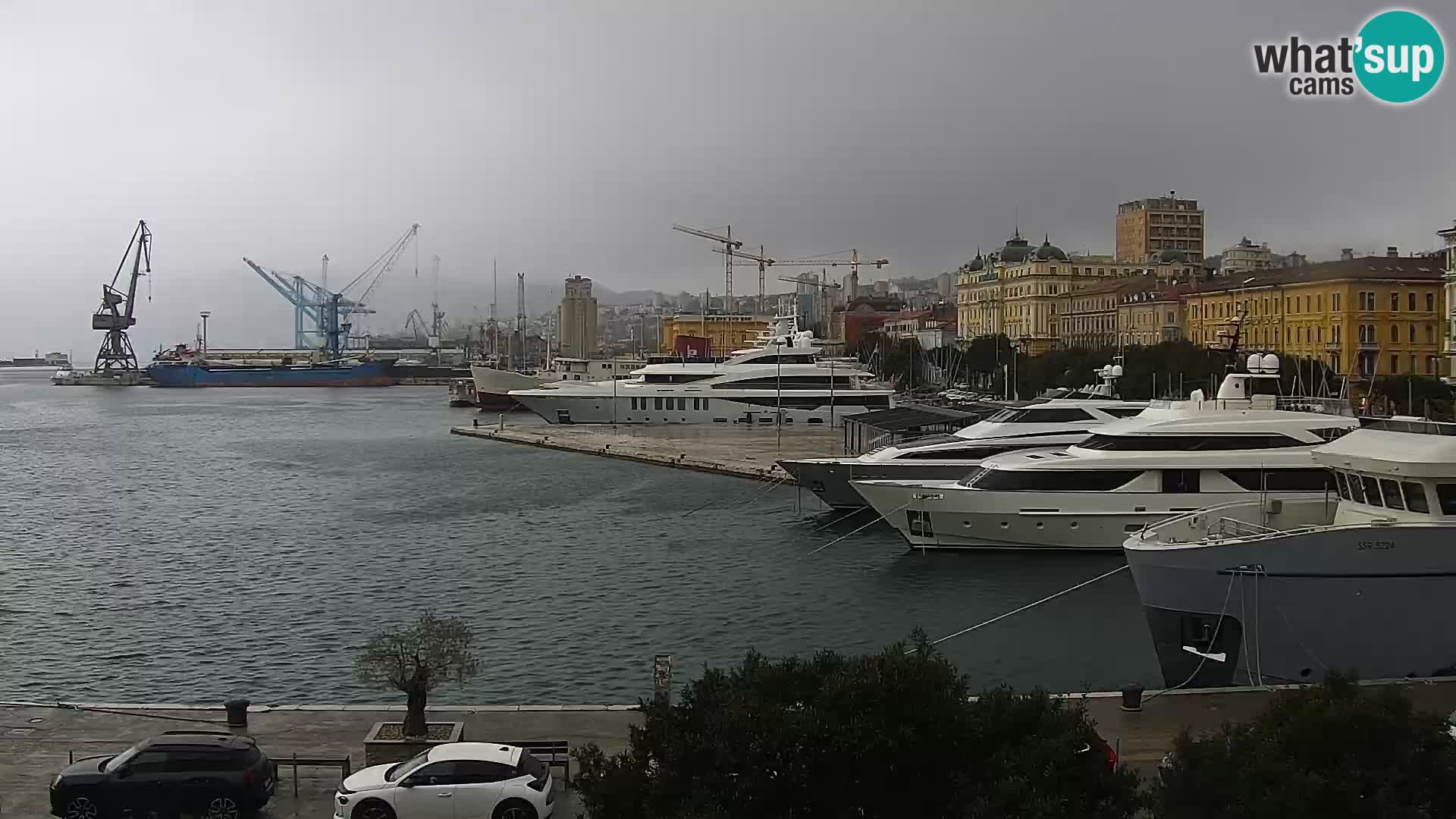 The Riva and Marina in Rijeka  – Live Webcam Croatia