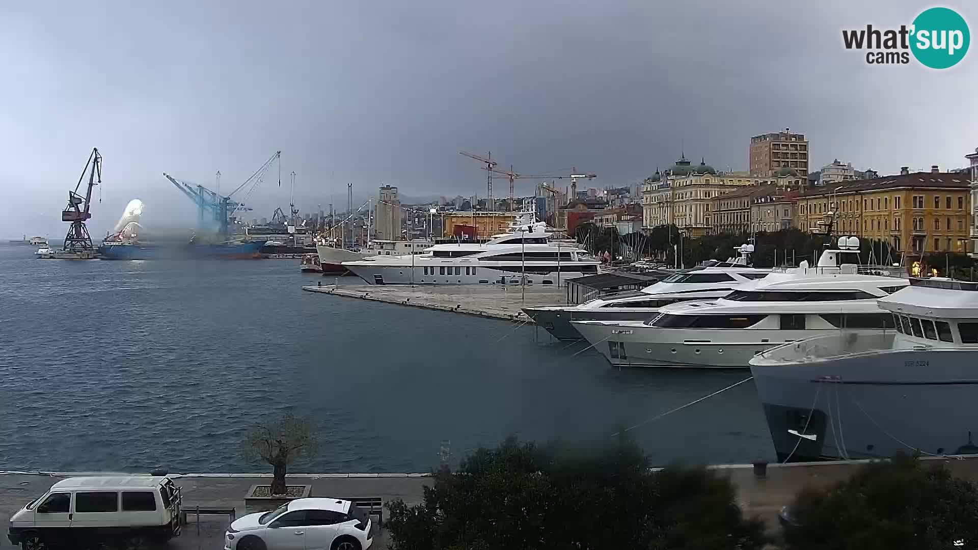 The Riva and Marina in Rijeka  – Live Webcam Croatia