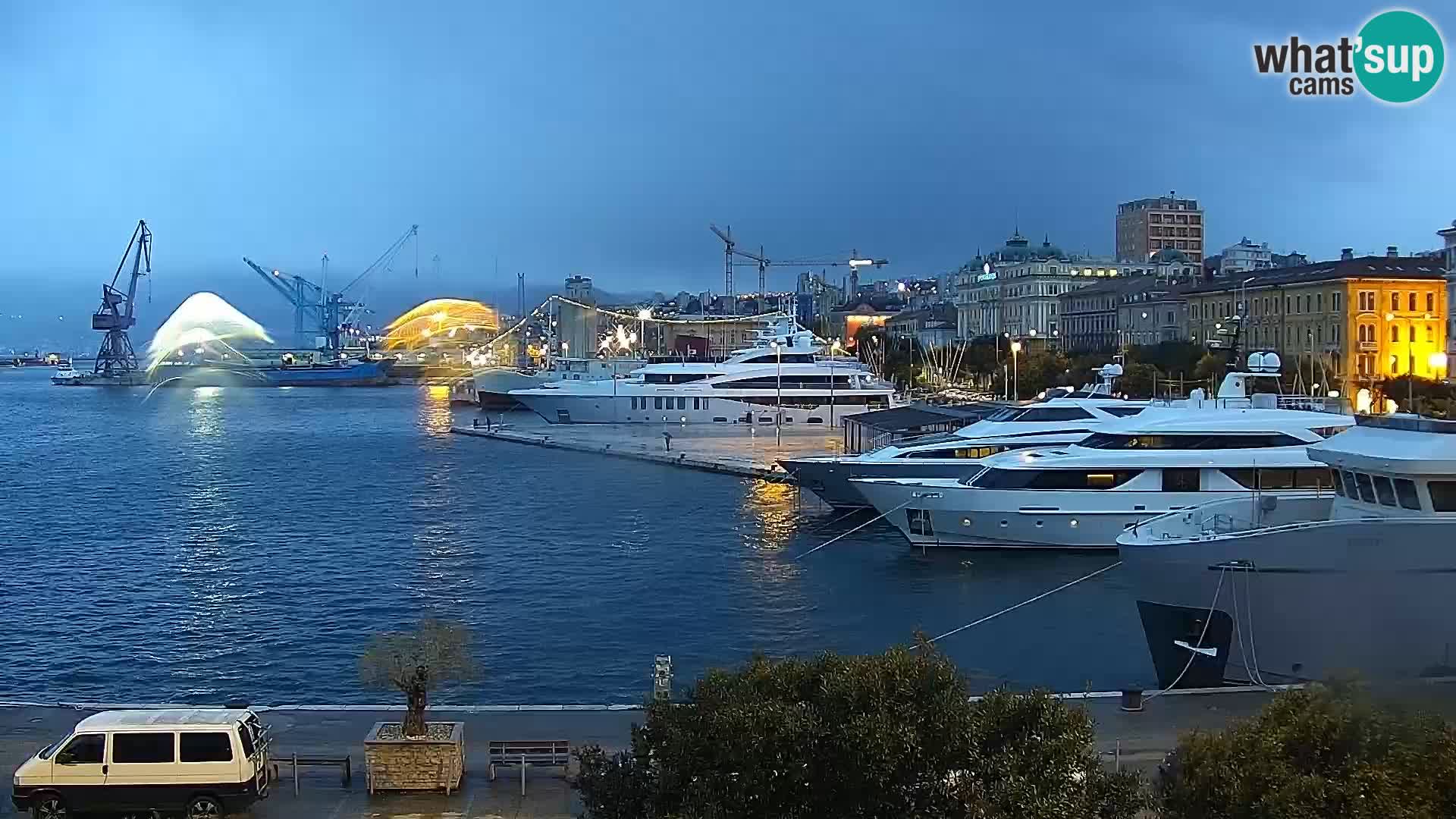 La Riva e la Marina a Rijeka (Fiume) – Live Webcam Croazia