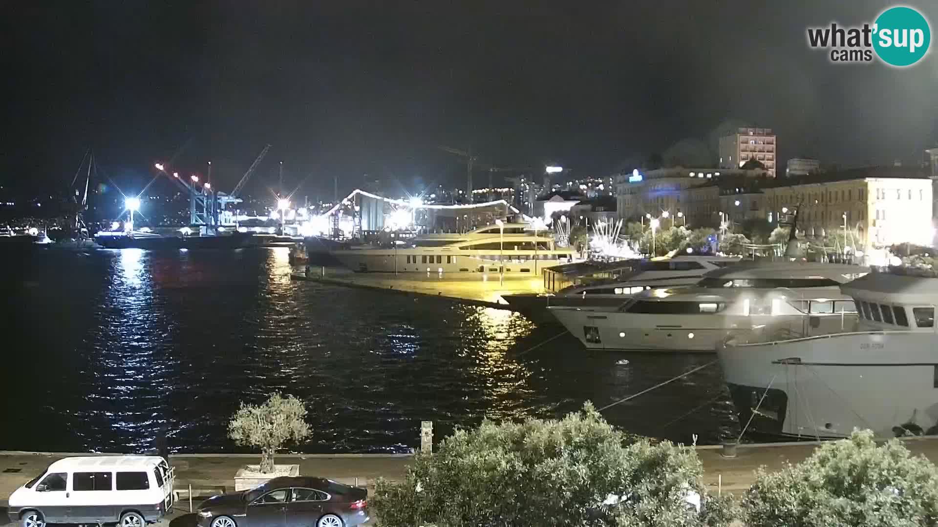 La Riva et Marina à Rijeka – Live Webcam Croatie