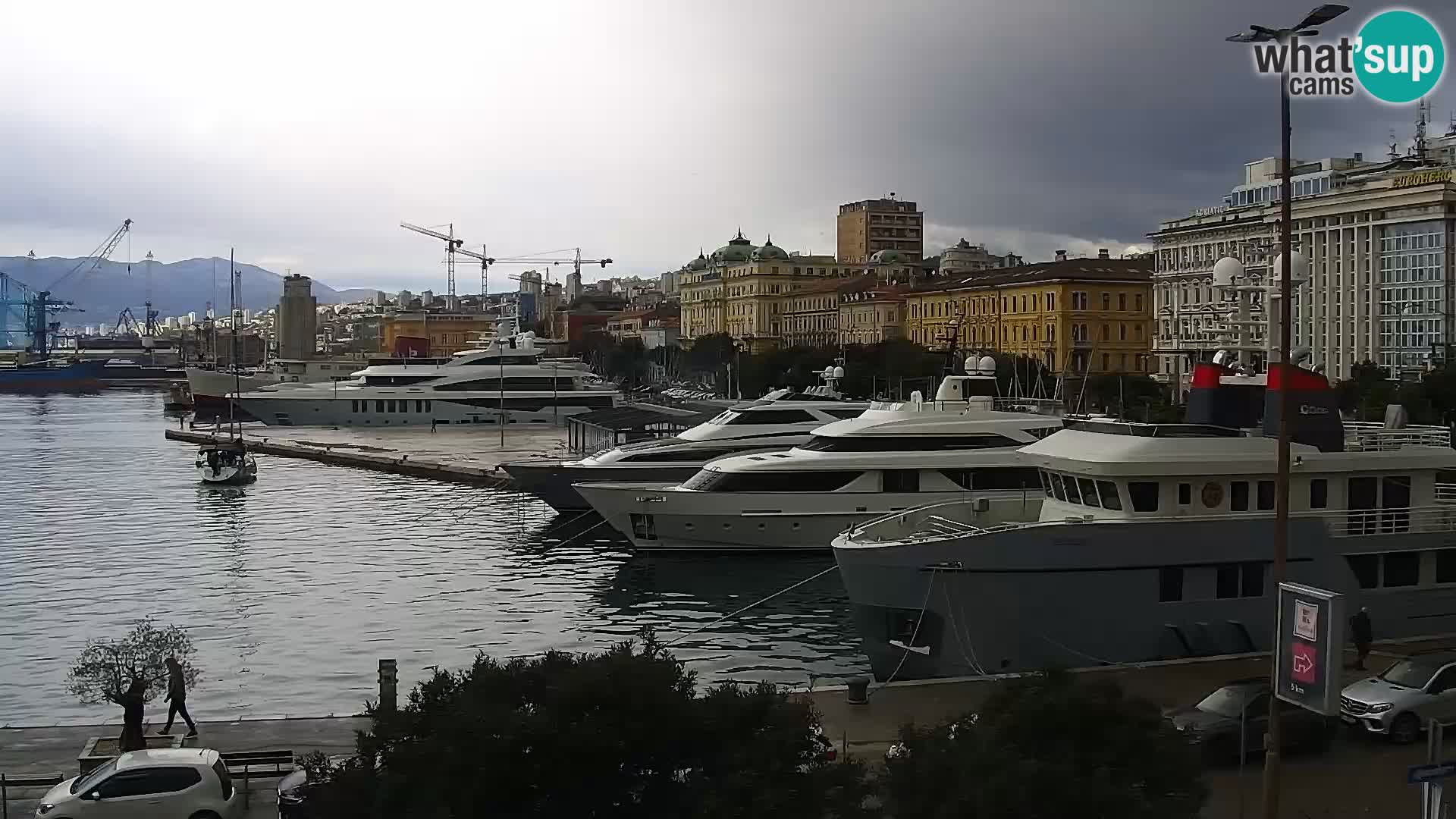 Die Riva und Marina in Rijeka – Live Webcam Kroatien