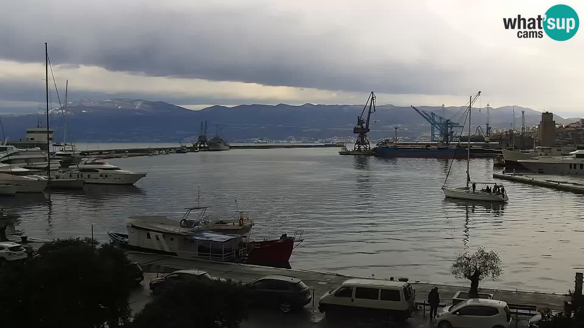 Die Riva und Marina in Rijeka – Live Webcam Kroatien
