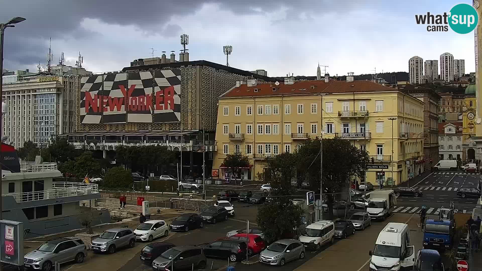 The Riva and Marina in Rijeka  – Live Webcam Croatia