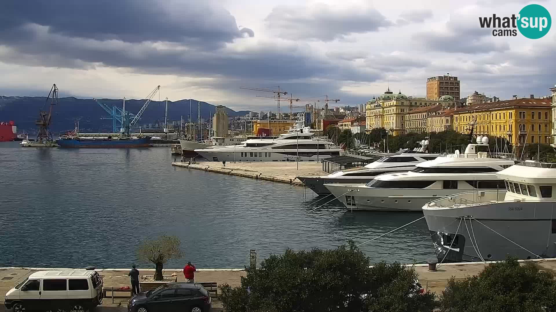 Die Riva und Marina in Rijeka – Live Webcam Kroatien