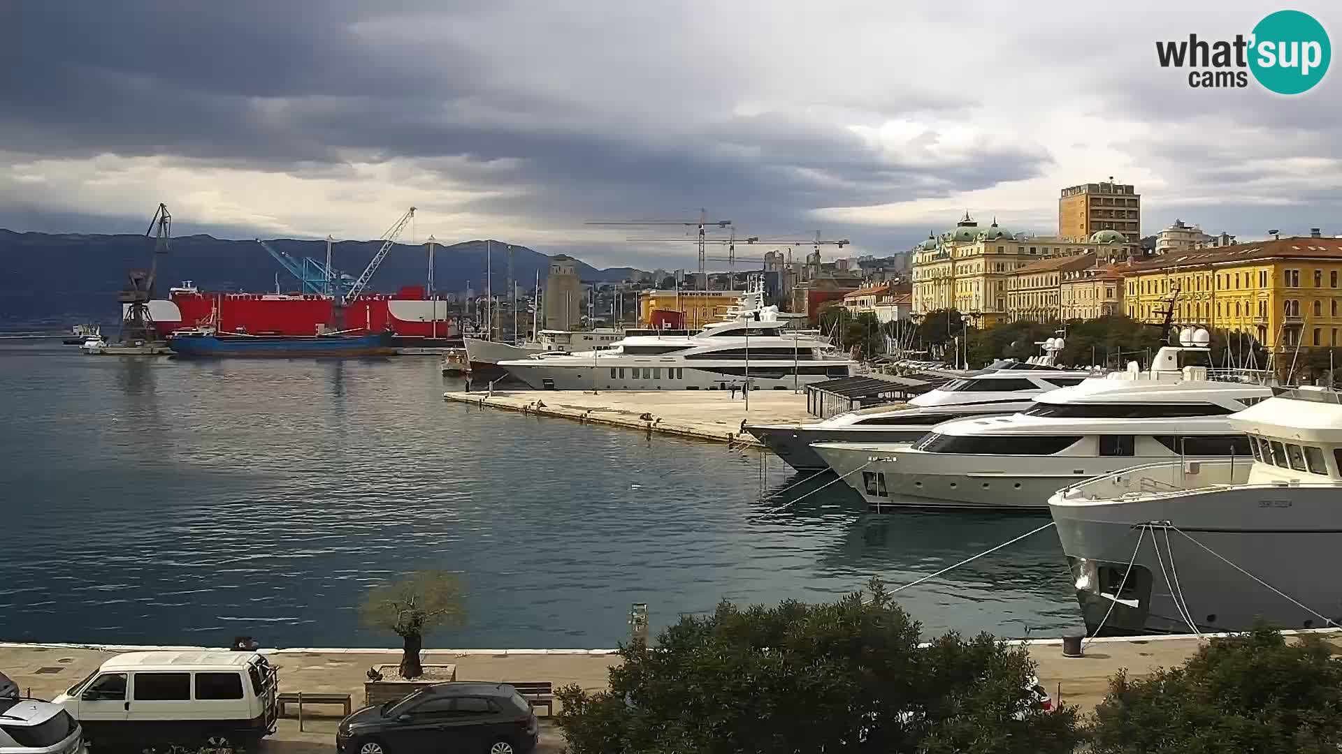 Die Riva und Marina in Rijeka – Live Webcam Kroatien