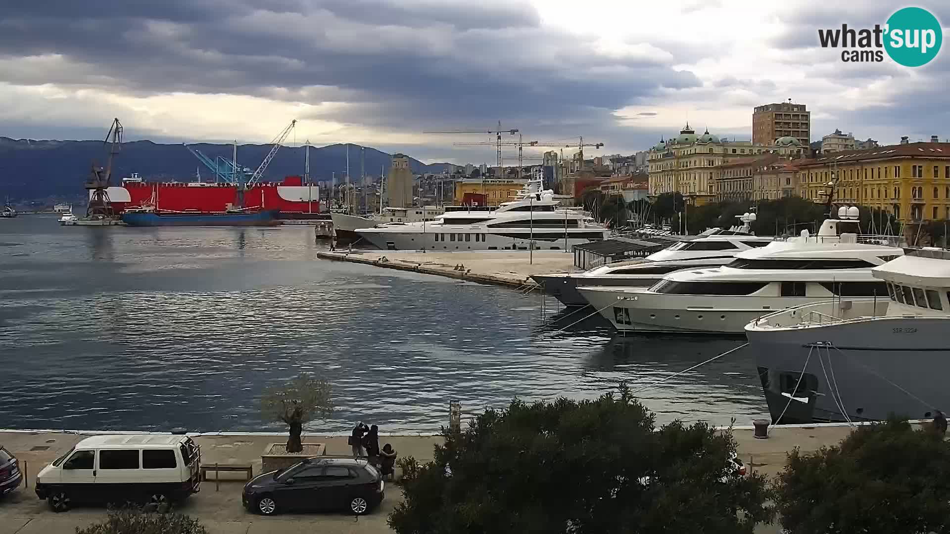 The Riva and Marina in Rijeka  – Live Webcam Croatia