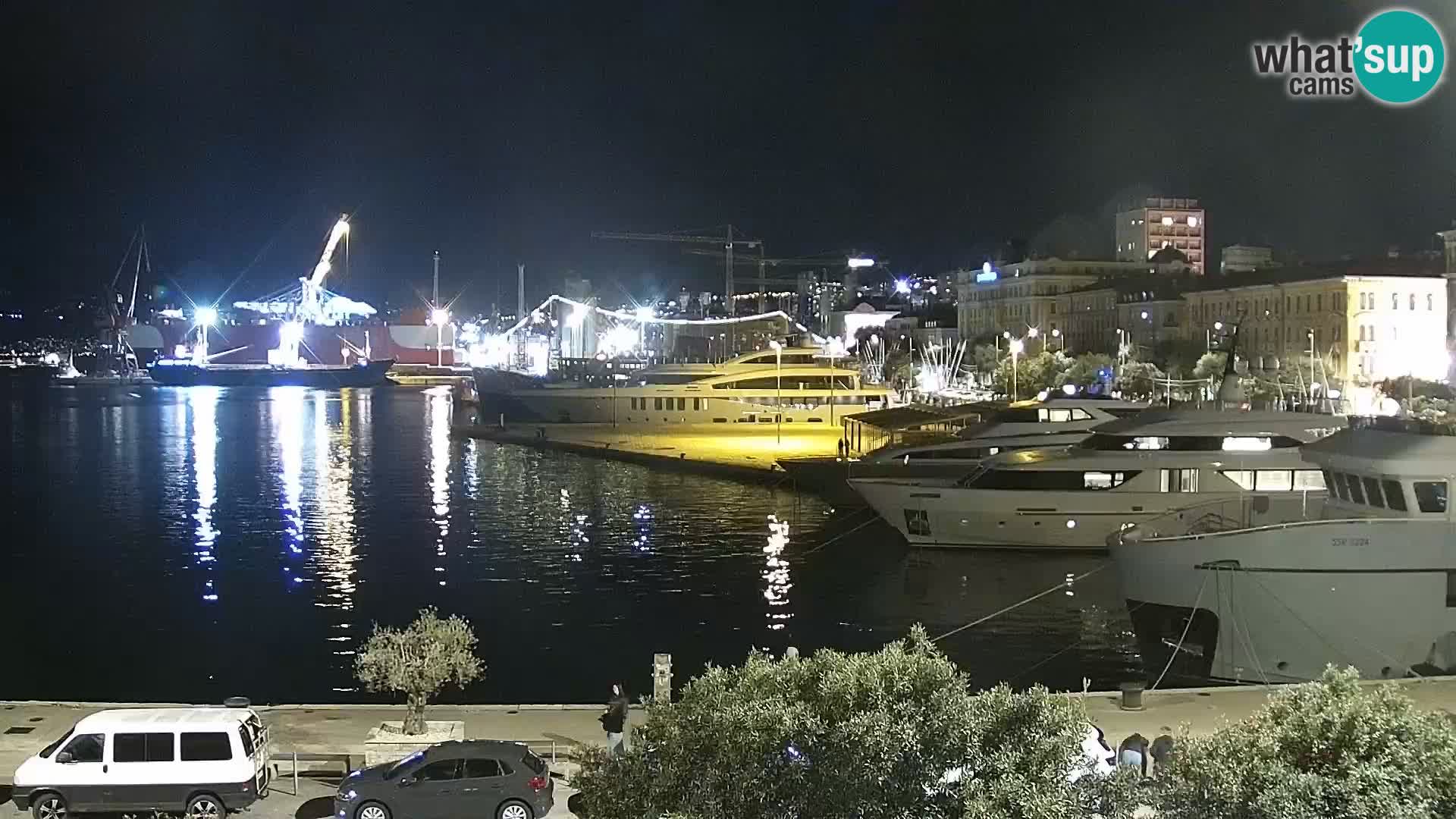 The Riva and Marina in Rijeka  – Live Webcam Croatia