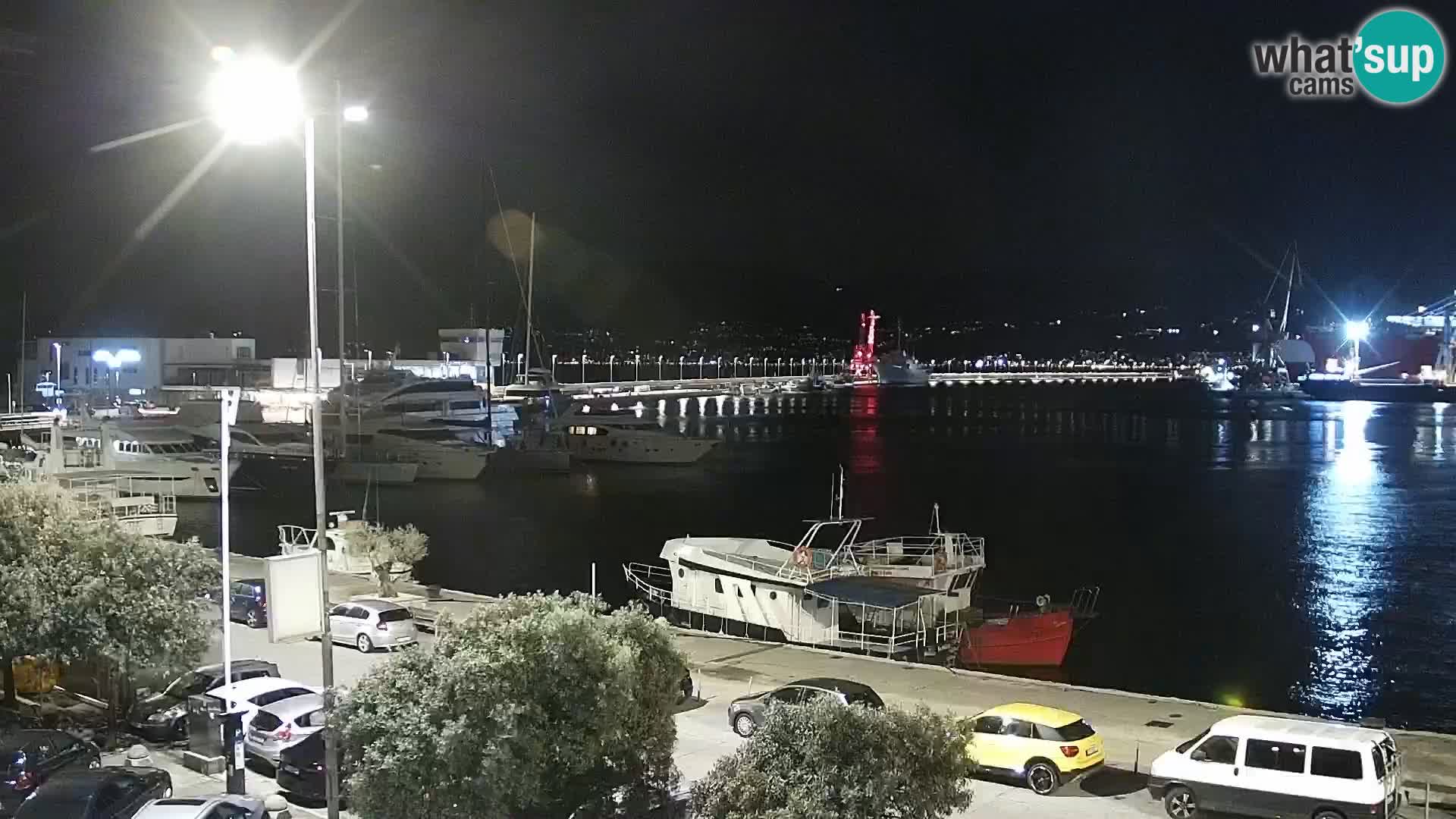 The Riva and Marina in Rijeka  – Live Webcam Croatia