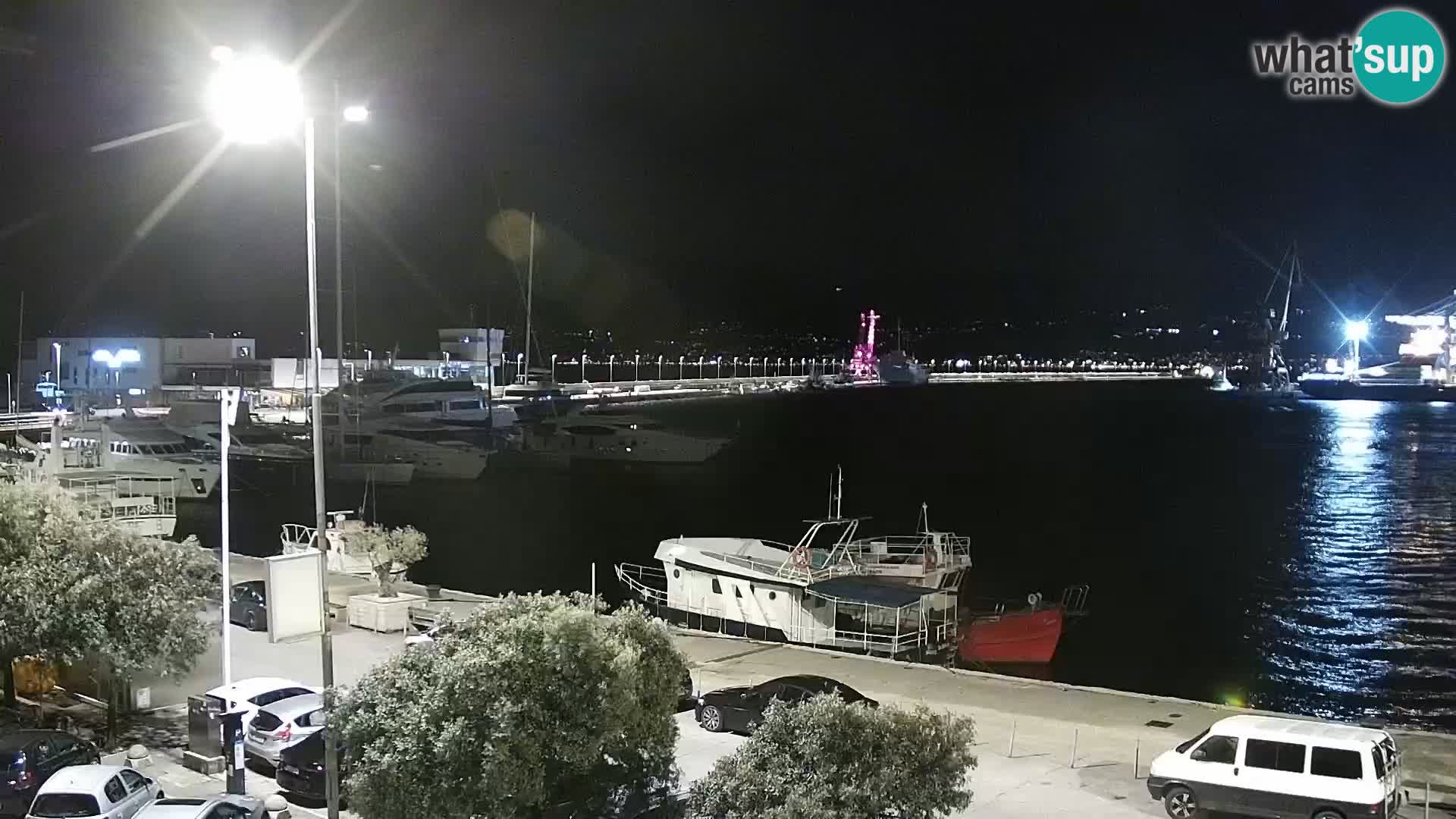La Riva y Marina en Rijeka – Webcam en vivo Croacia