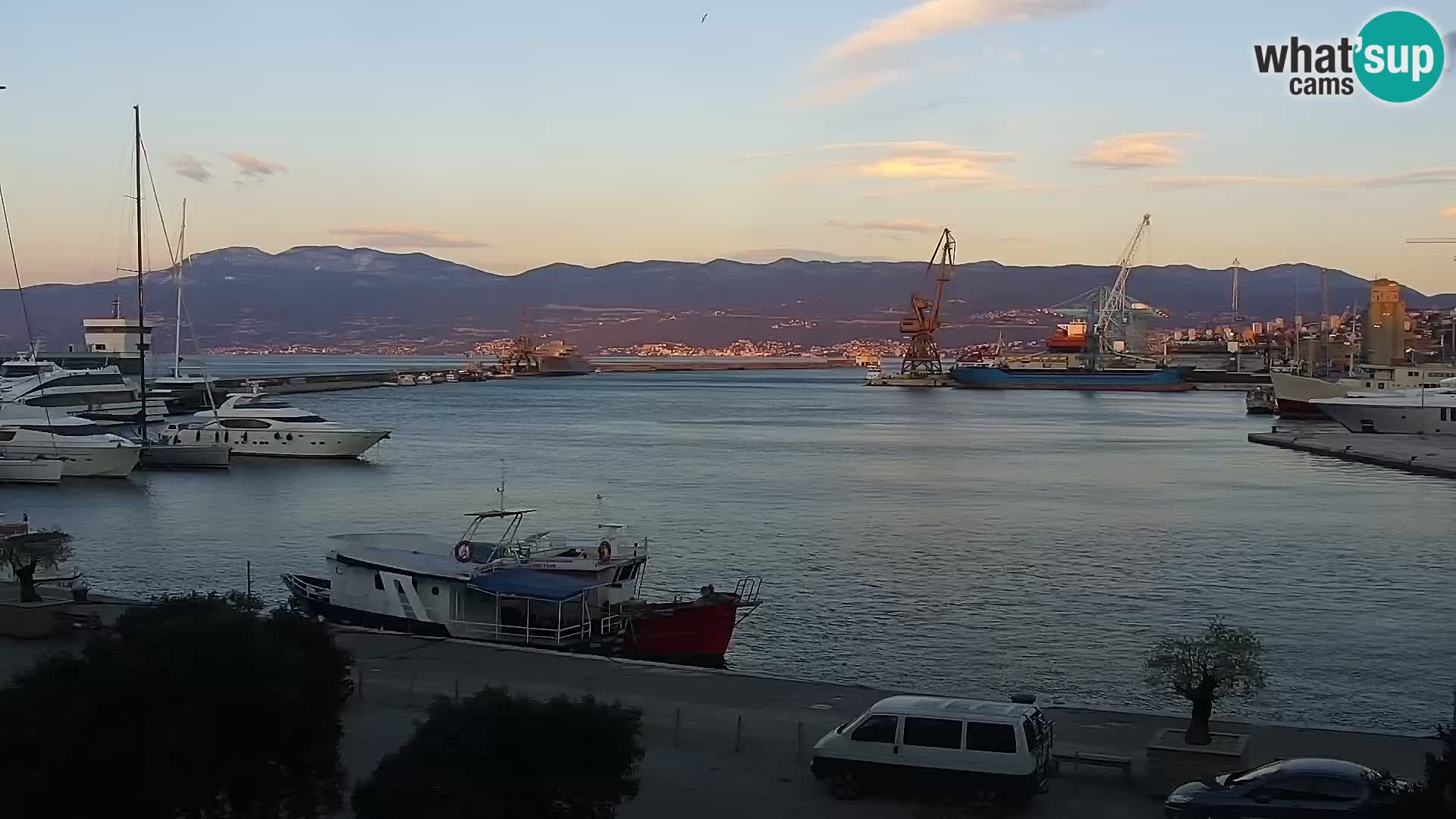 Die Riva und Marina in Rijeka – Live Webcam Kroatien