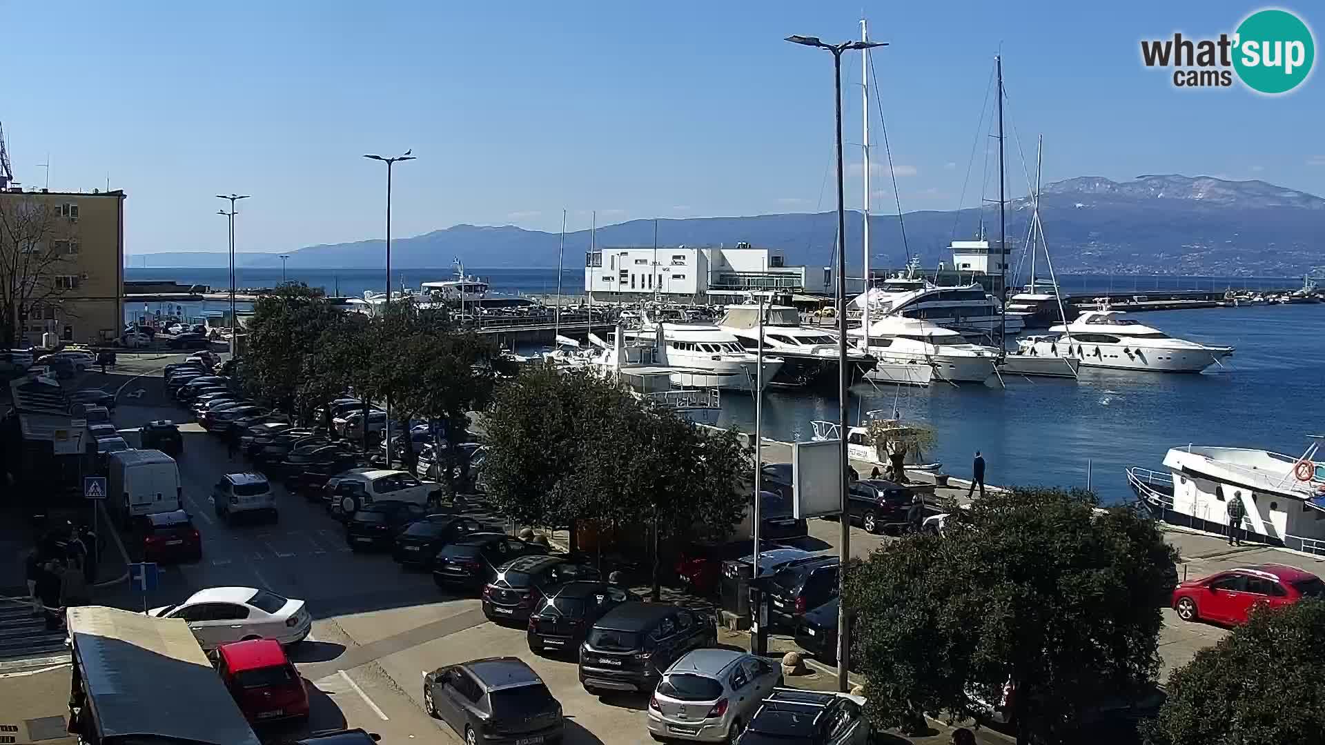 Riva in Marina v Reki – Spletna kamera v živo Hrvaška