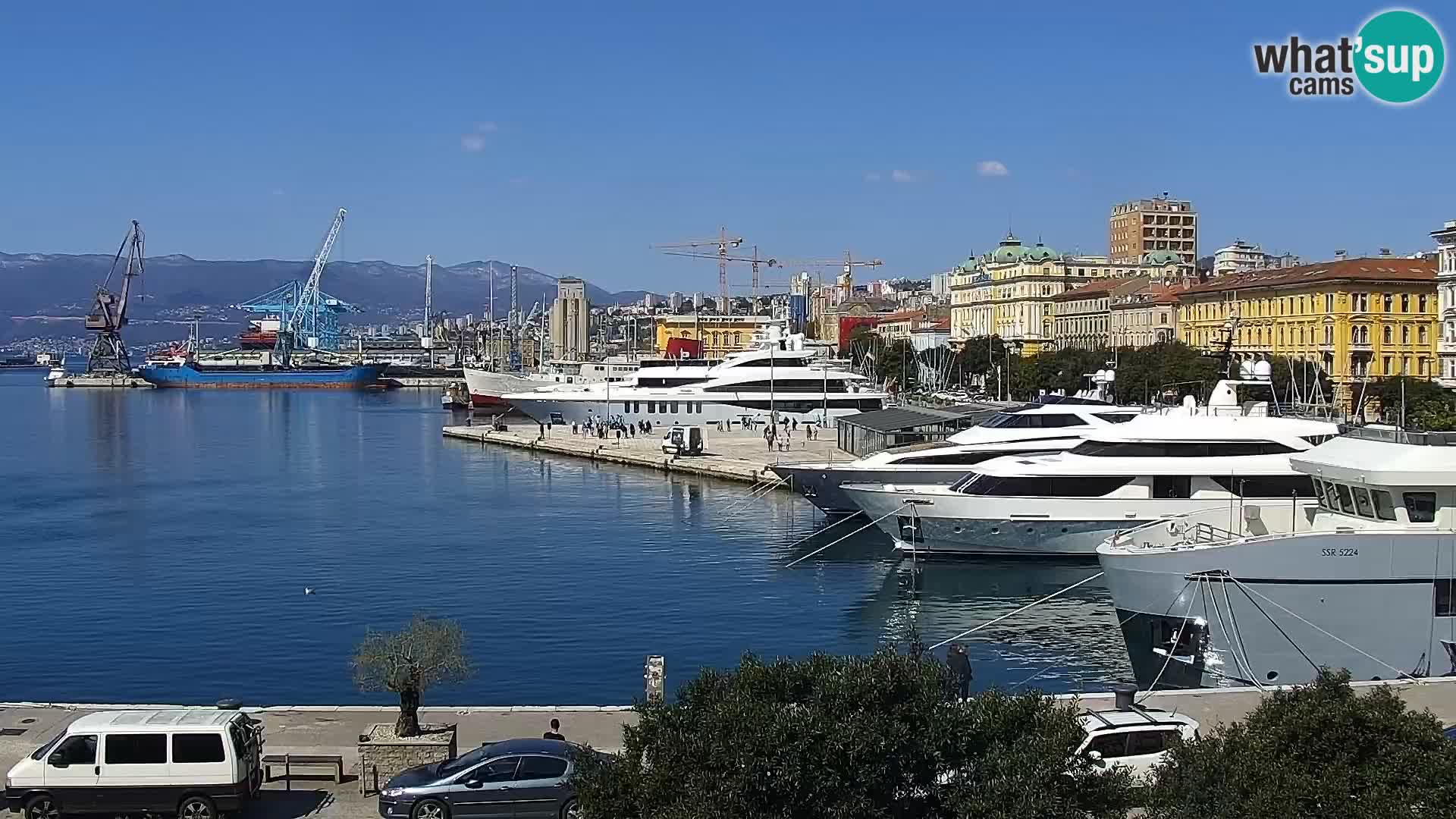 Die Riva und Marina in Rijeka – Live Webcam Kroatien