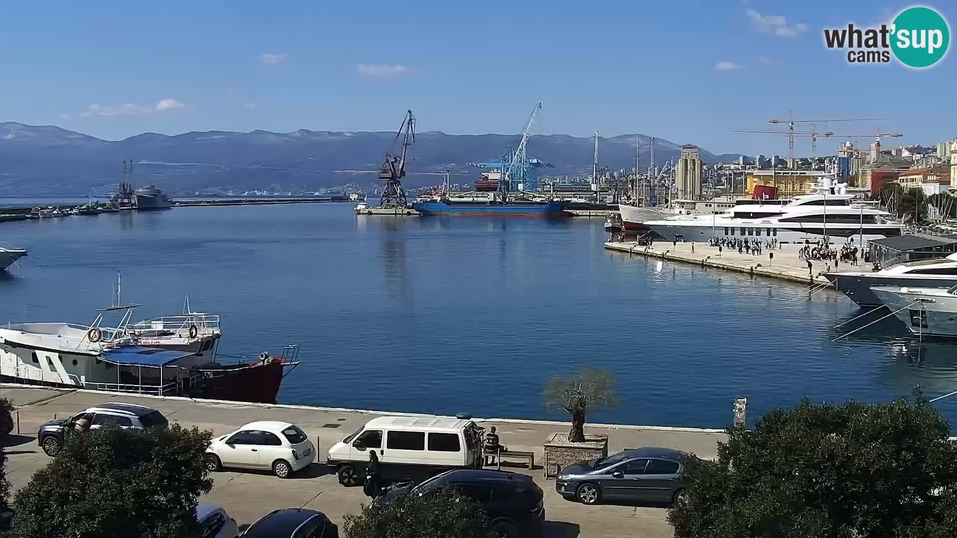 The Riva and Marina in Rijeka – Live Webcam Croatia