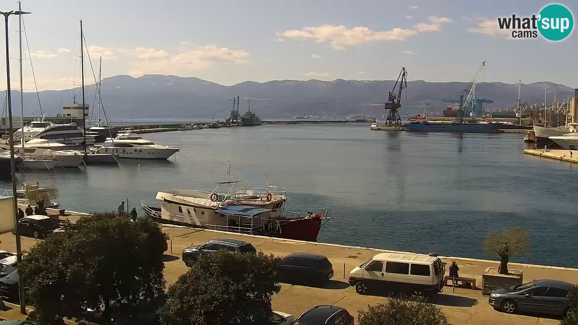 La Riva et Marina à Rijeka – Live Webcam Croatie