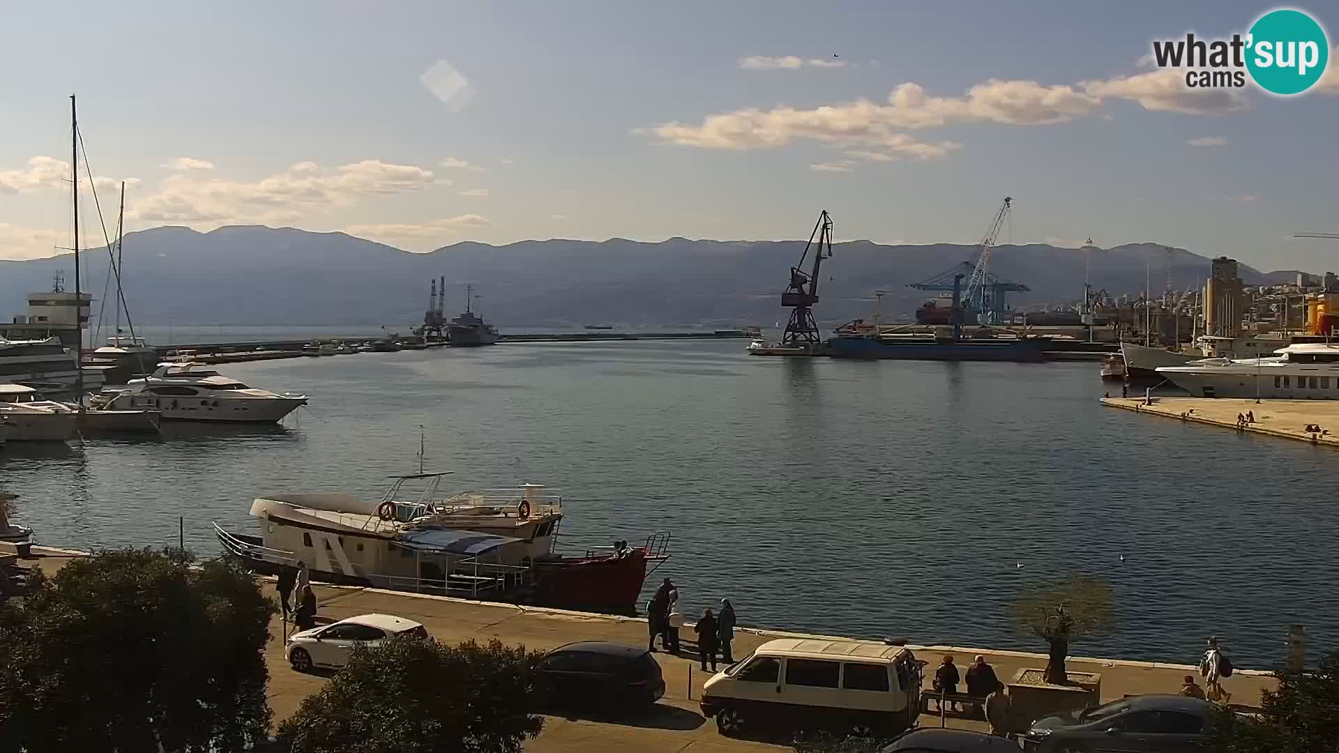 The Riva and Marina in Rijeka  – Live Webcam Croatia