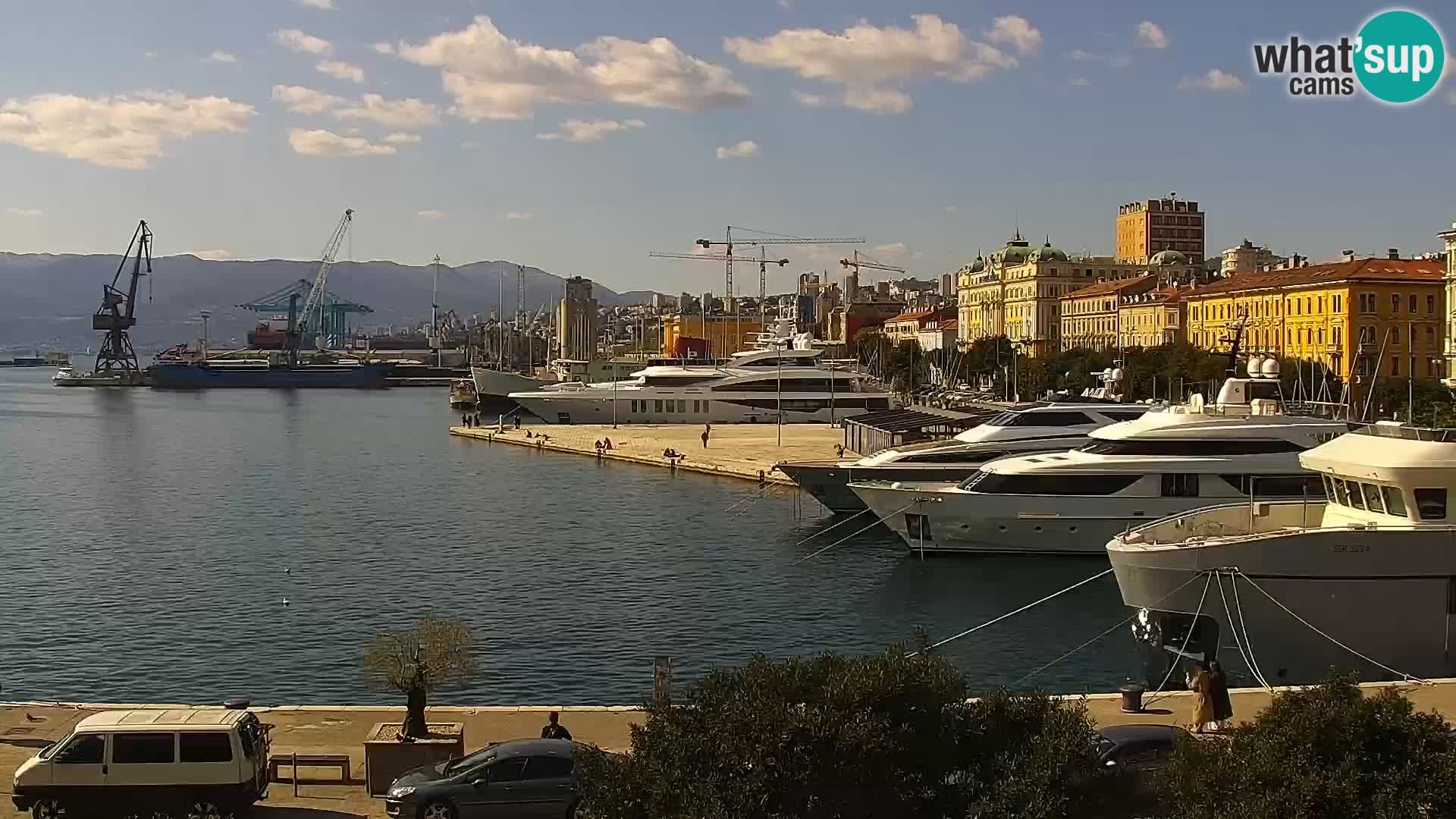 La Riva et Marina à Rijeka – Live Webcam Croatie