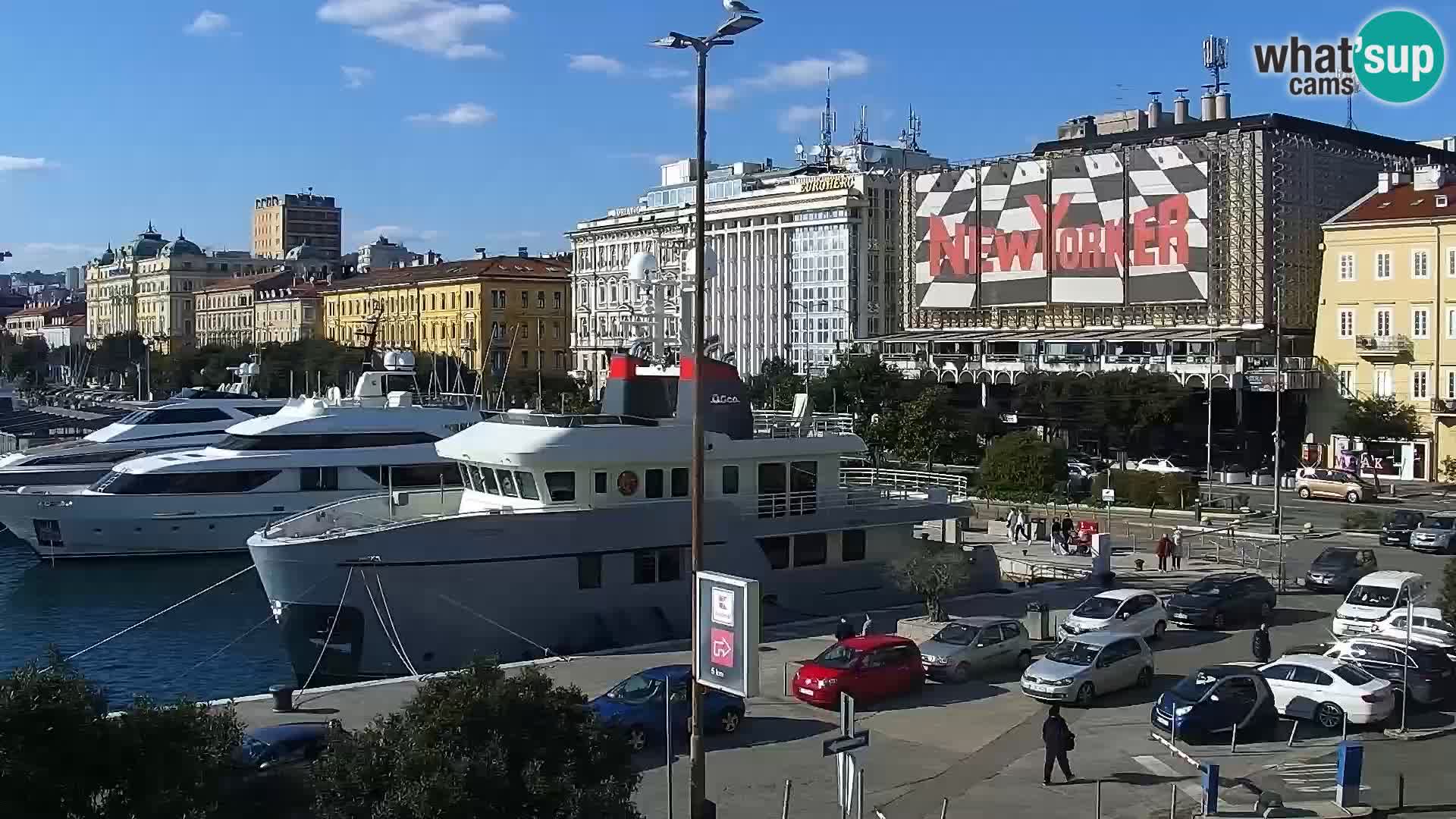 La Riva et Marina à Rijeka – Live Webcam Croatie