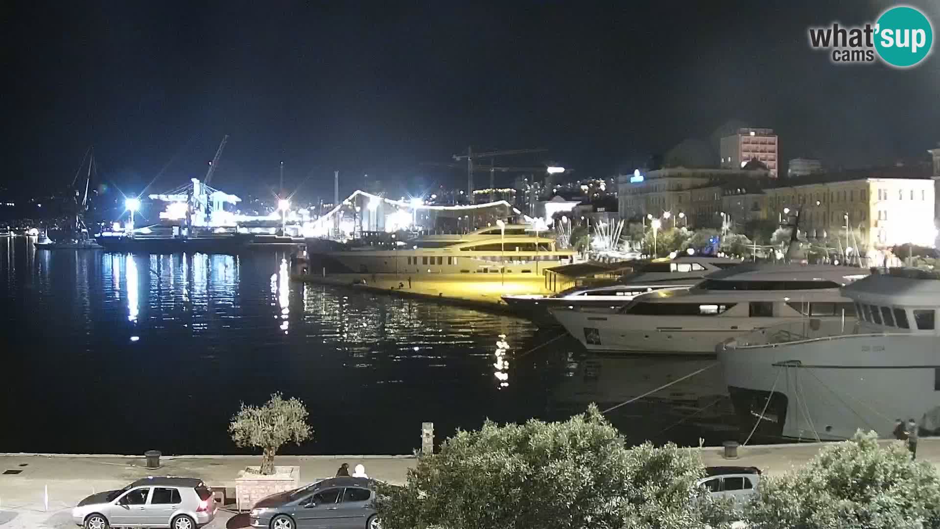 The Riva and Marina in Rijeka  – Live Webcam Croatia